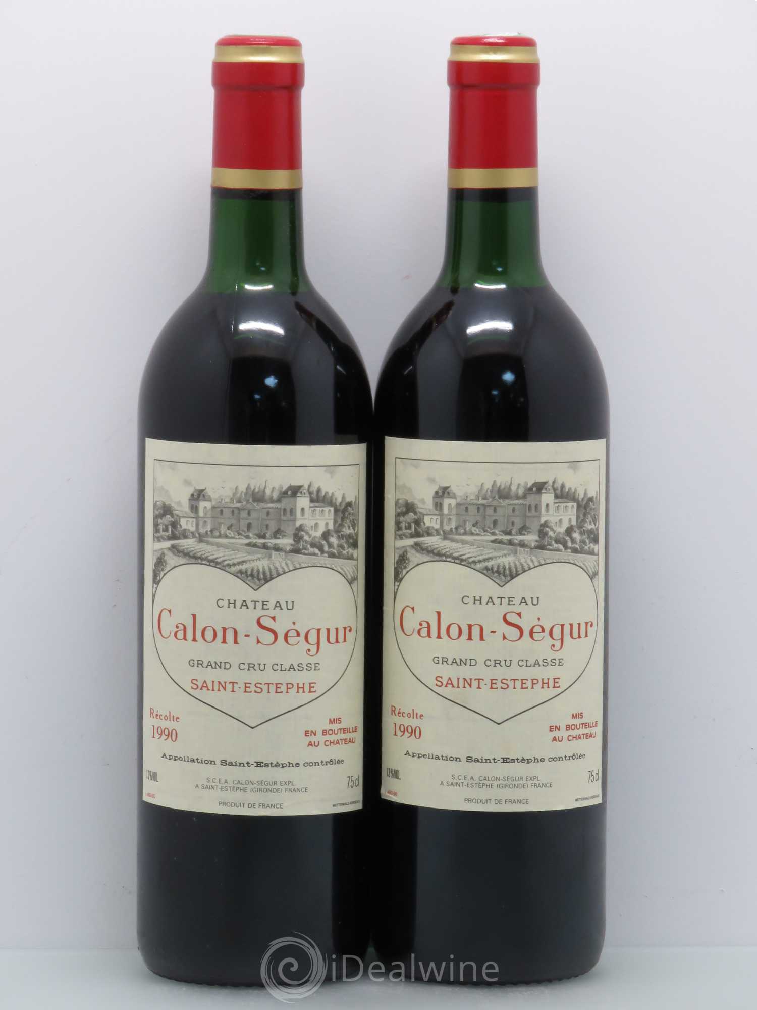 Château Calon Ségur 3ème Grand Cru Classé 1990 - Lot de 2 bouteilles - 0