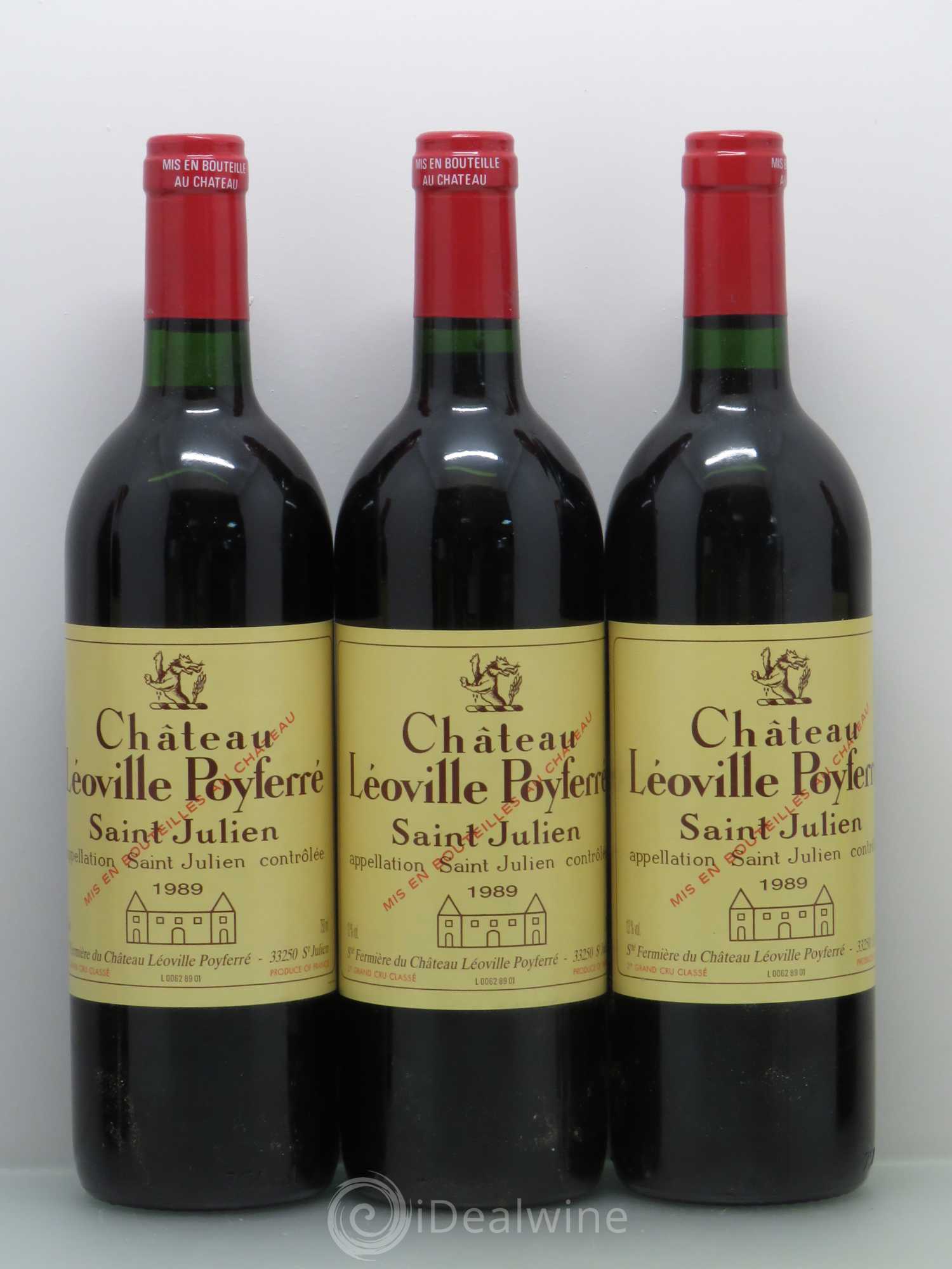 Château Léoville Poyferré 2ème Grand Cru Classé 1989 - Lot de 5 bouteilles - 1