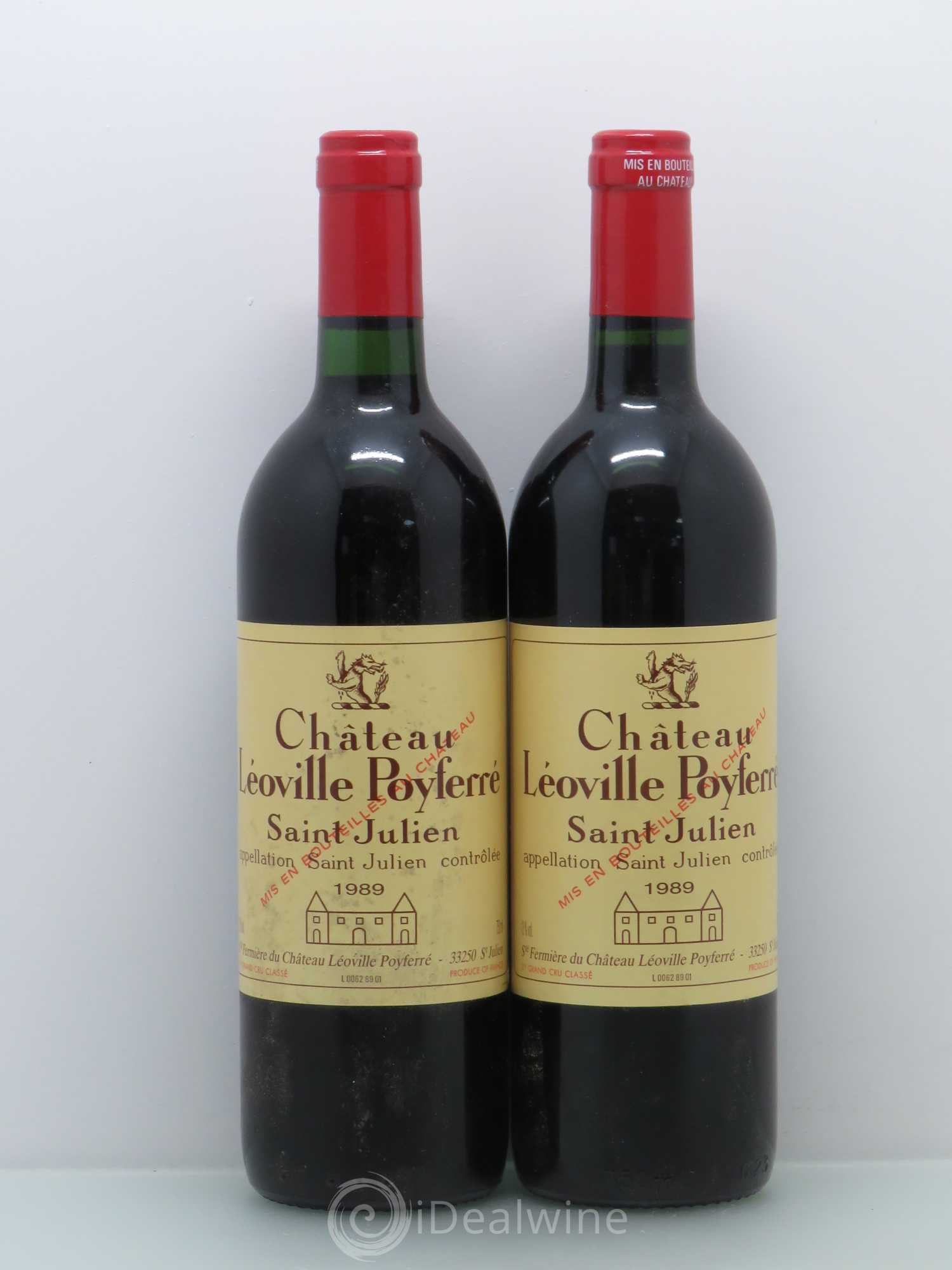 Château Léoville Poyferré 2ème Grand Cru Classé 1989 - Lot de 5 bouteilles - 2