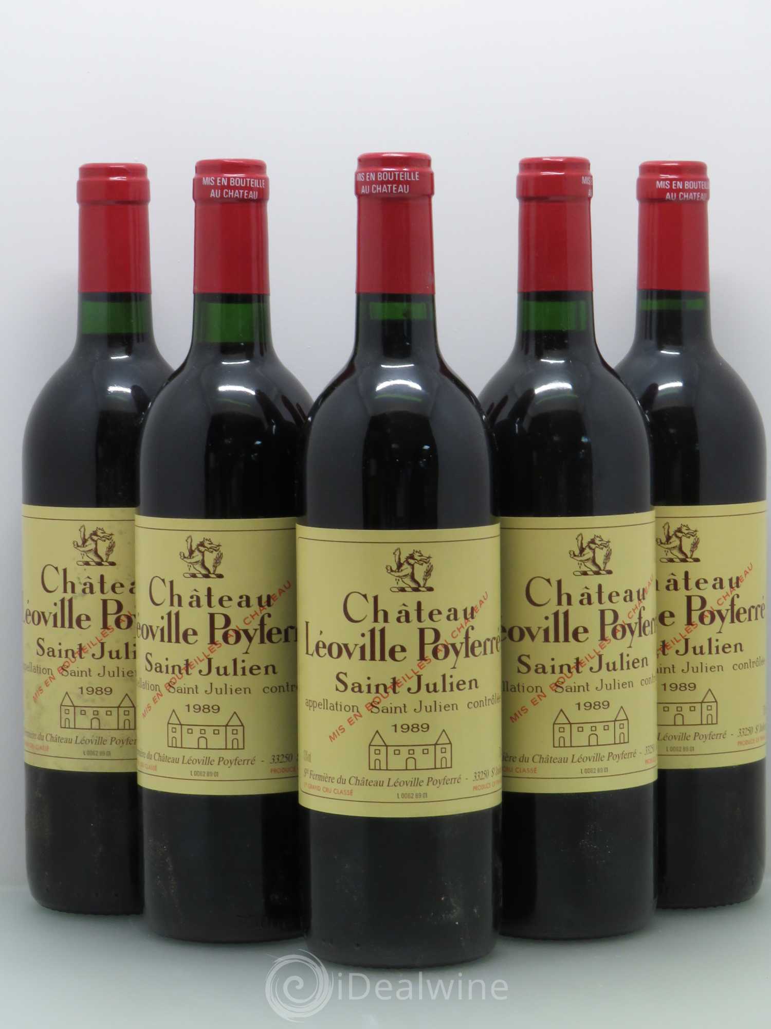 Château Léoville Poyferré 2ème Grand Cru Classé 1989 - Lot de 5 bouteilles - 0