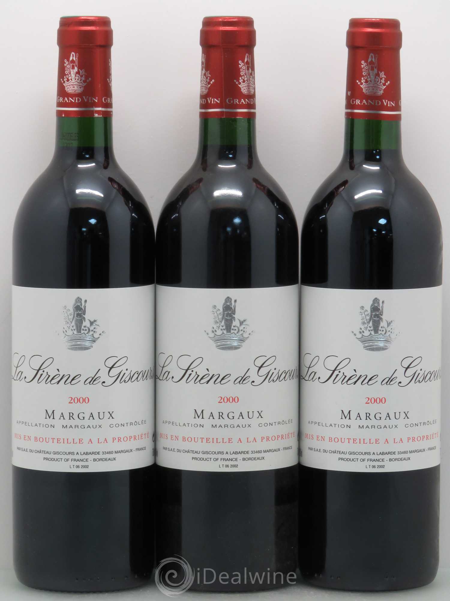 La Sirène de Giscours 2000 - Lot de 3 bouteilles - 0