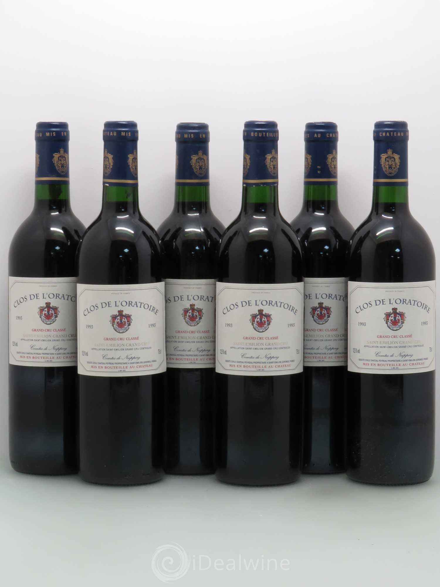 Clos de l'Oratoire Grand Cru Classé 1993 - Lot de 6 bouteilles - 0