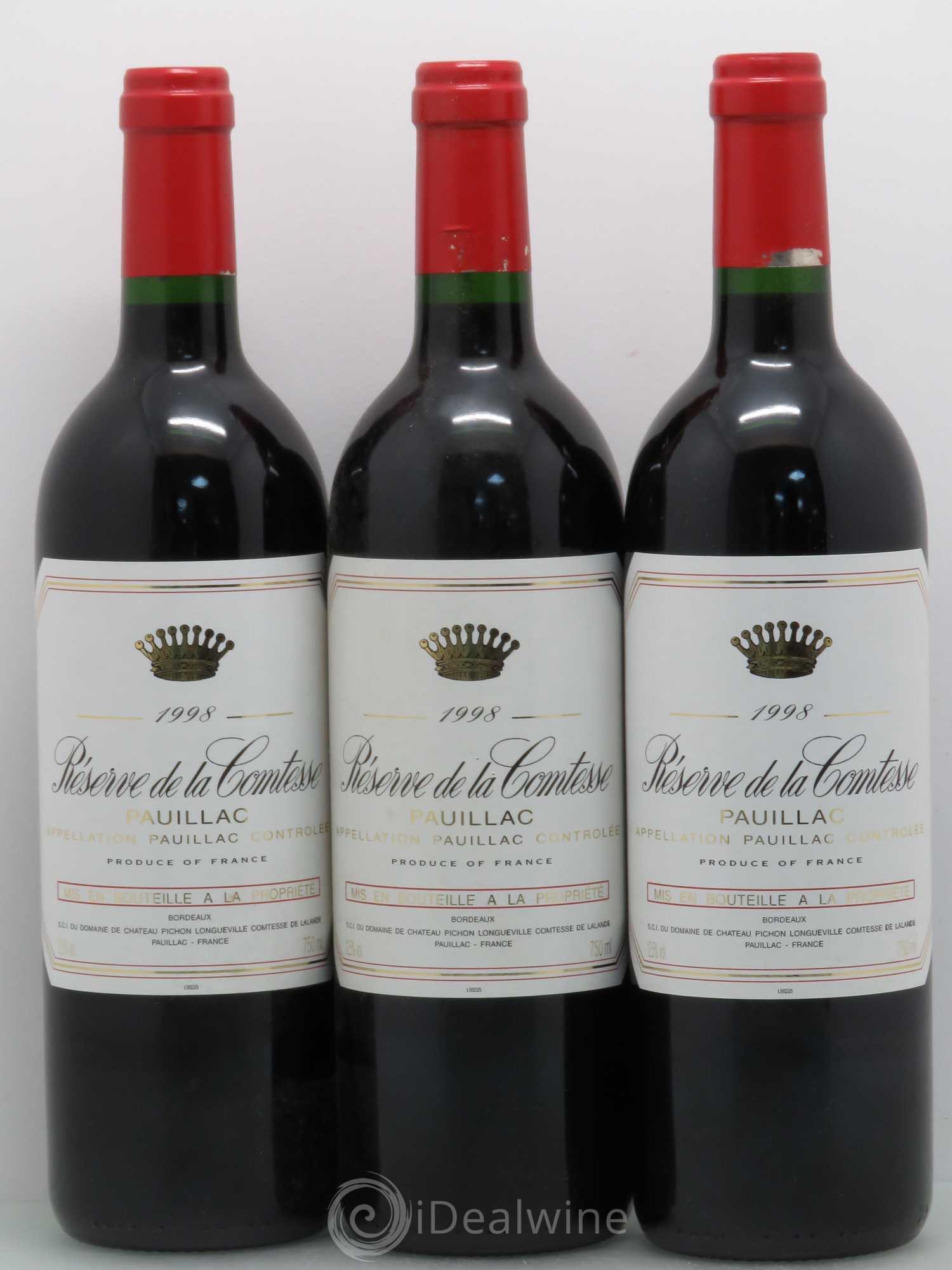 Réserve de la Comtesse Second Vin 1998 - Lot de 12 bouteilles - 1