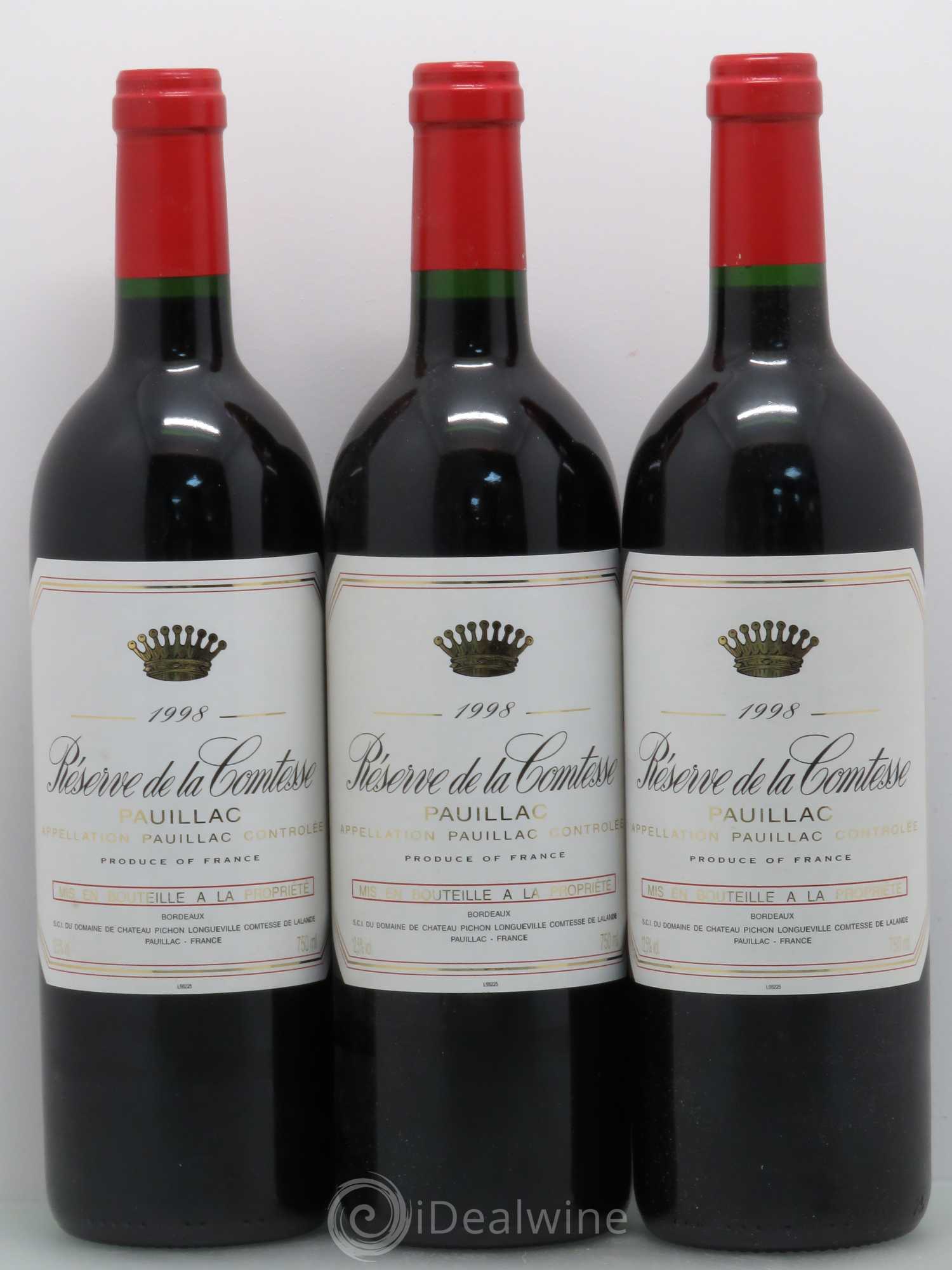 Réserve de la Comtesse Second Vin 1998 - Lot de 12 bouteilles - 3