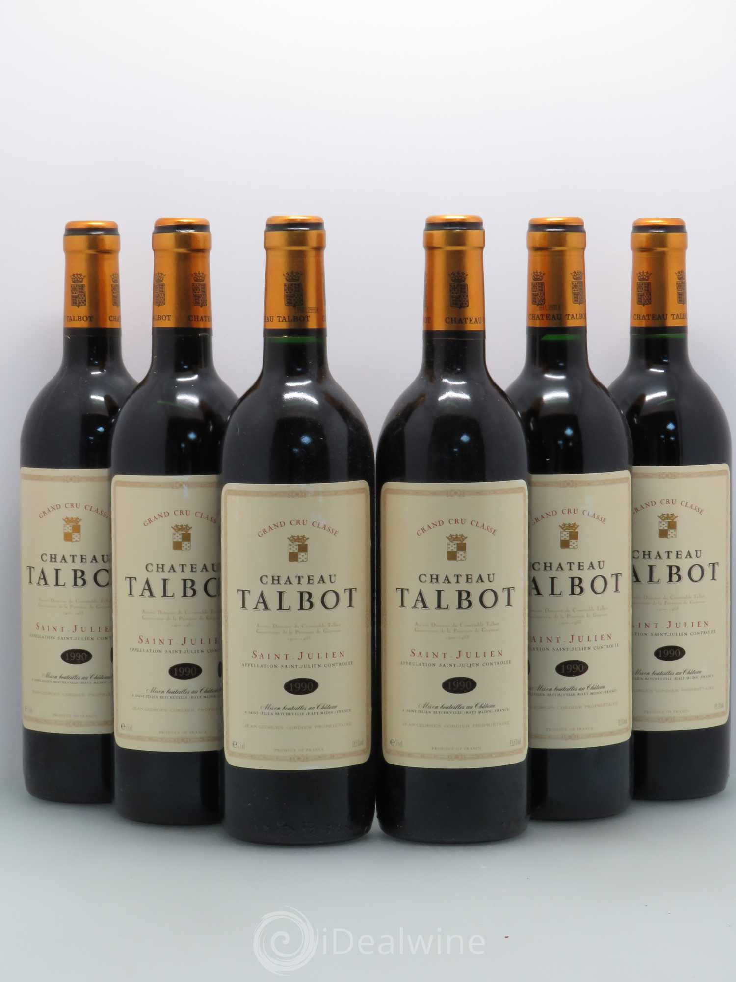 Château Talbot 4ème Grand Cru Classé 1990 - Lot de 6 bouteilles - 0