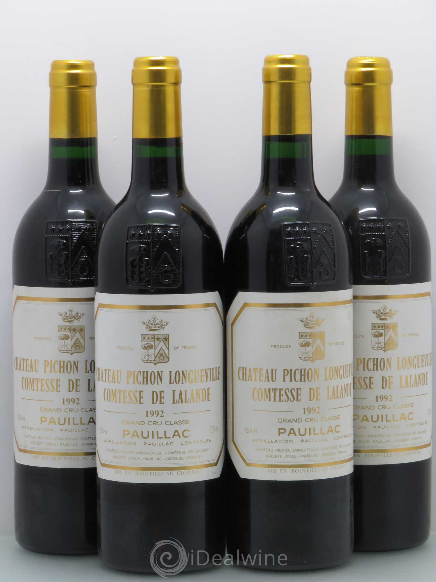 Château Pichon Longueville Comtesse de Lalande 2ème Grand Cru Classé 1992 - Lot de 4 bouteilles - 0