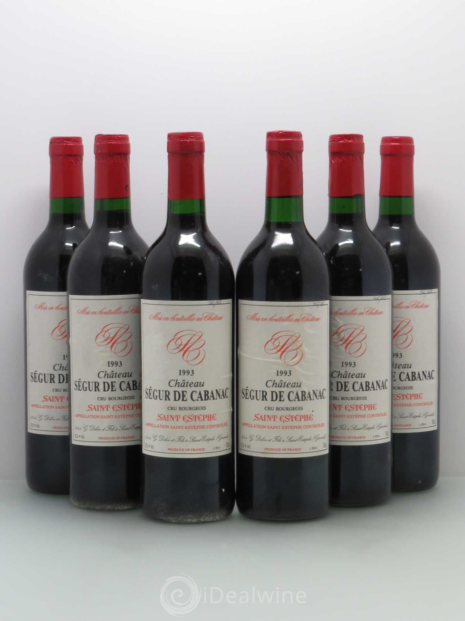Château Ségur de Cabanac Cru Bourgeois 1993 - Lot de 6 bouteilles - 0