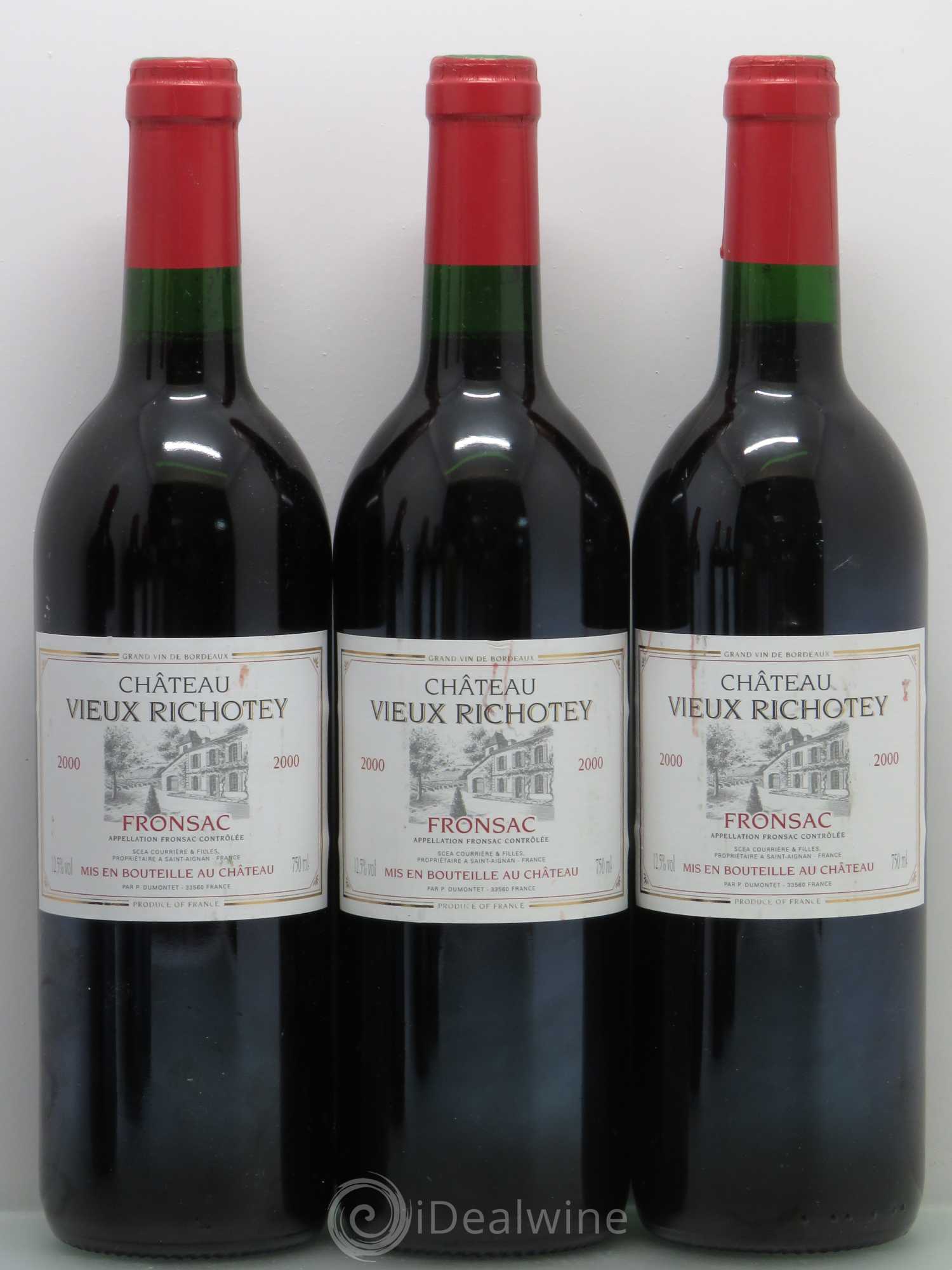 Fronsac Chateau Vieux Richotey (sans prix de réserve) 2000 - Posten von 6 Flaschen - 1