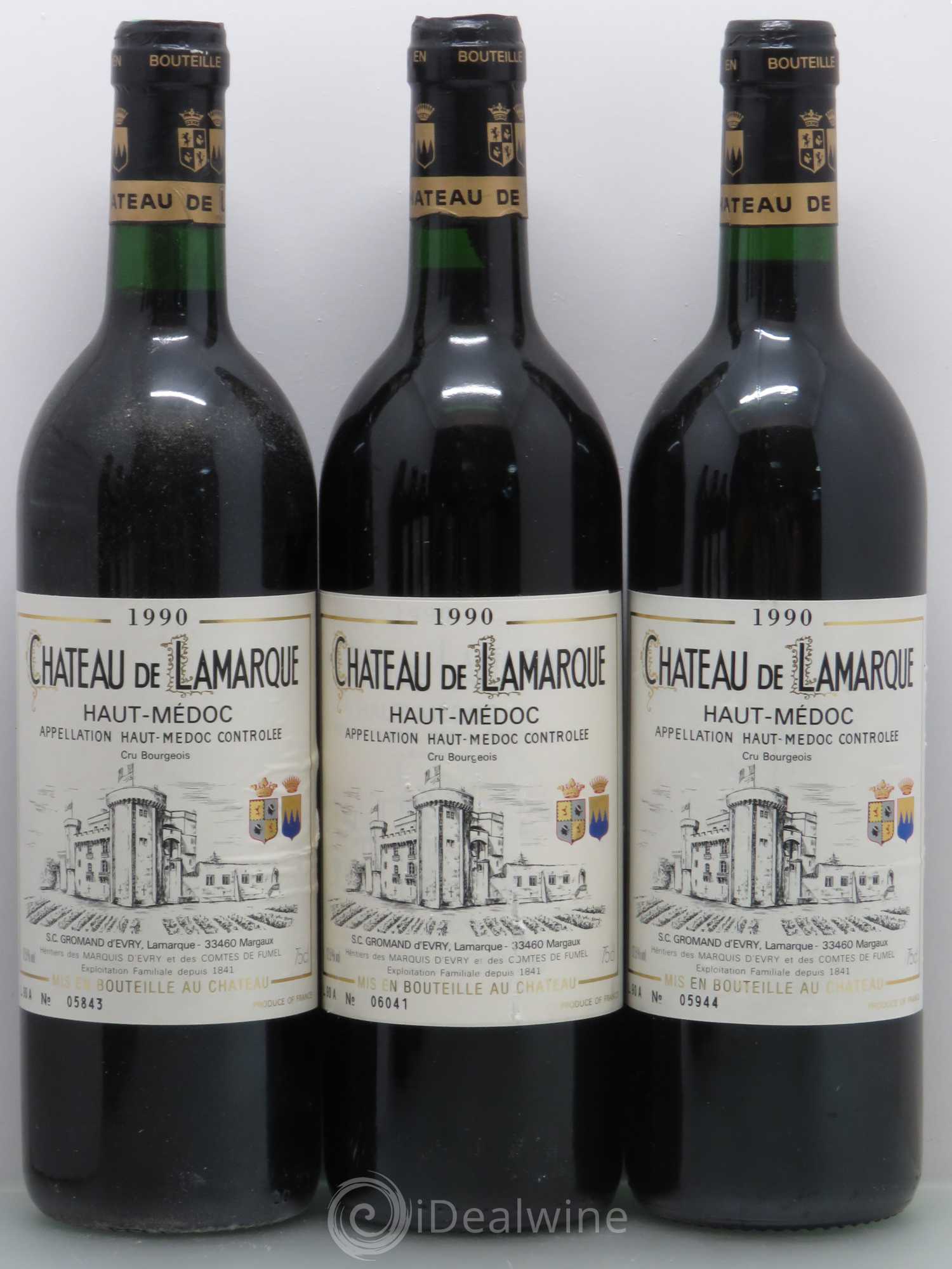 Château de Lamarque Cru Bourgeois 1990 - Lot de 12 bouteilles - 2