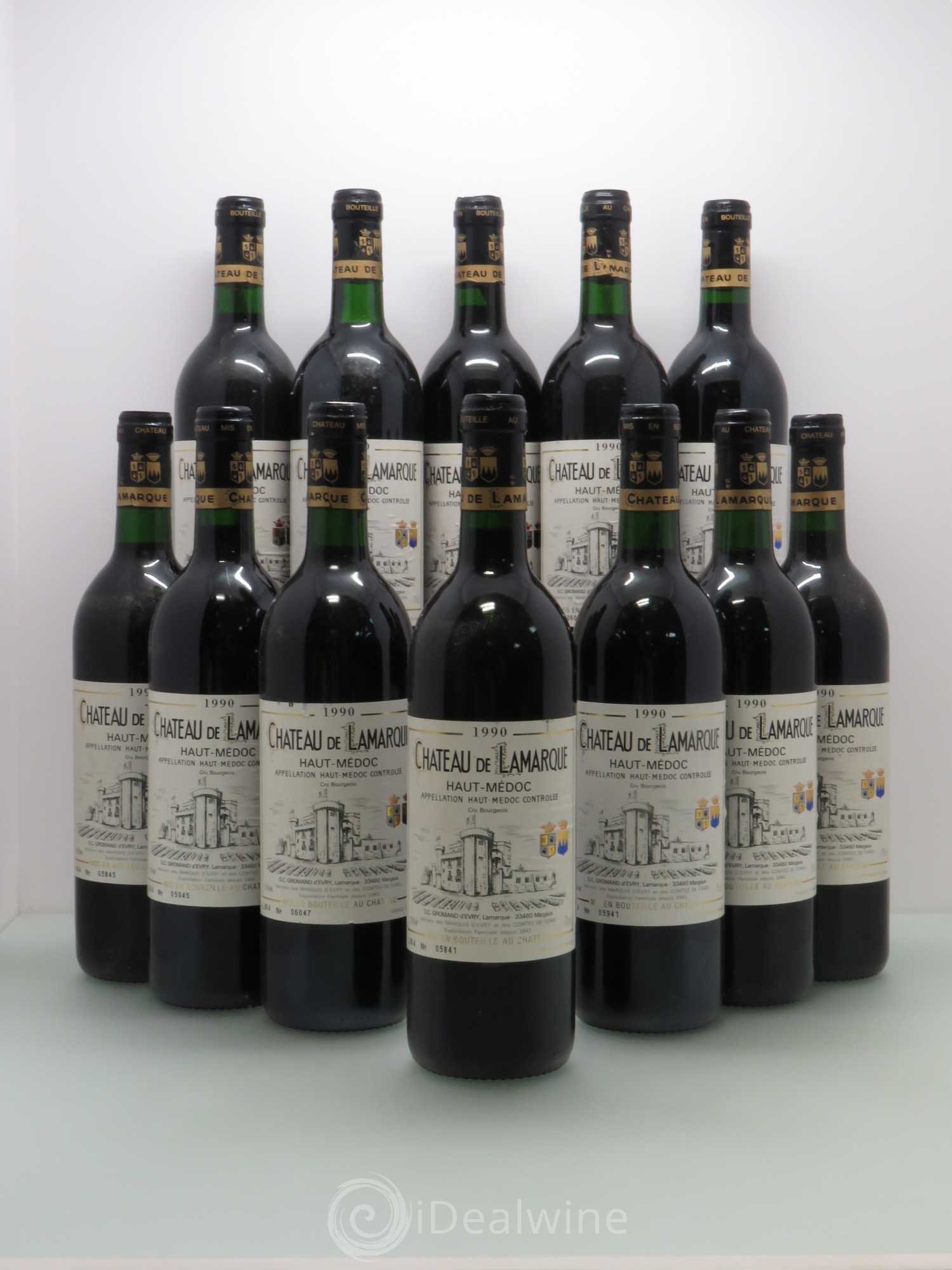 Château de Lamarque Cru Bourgeois 1990 - Lot de 12 bouteilles - 0