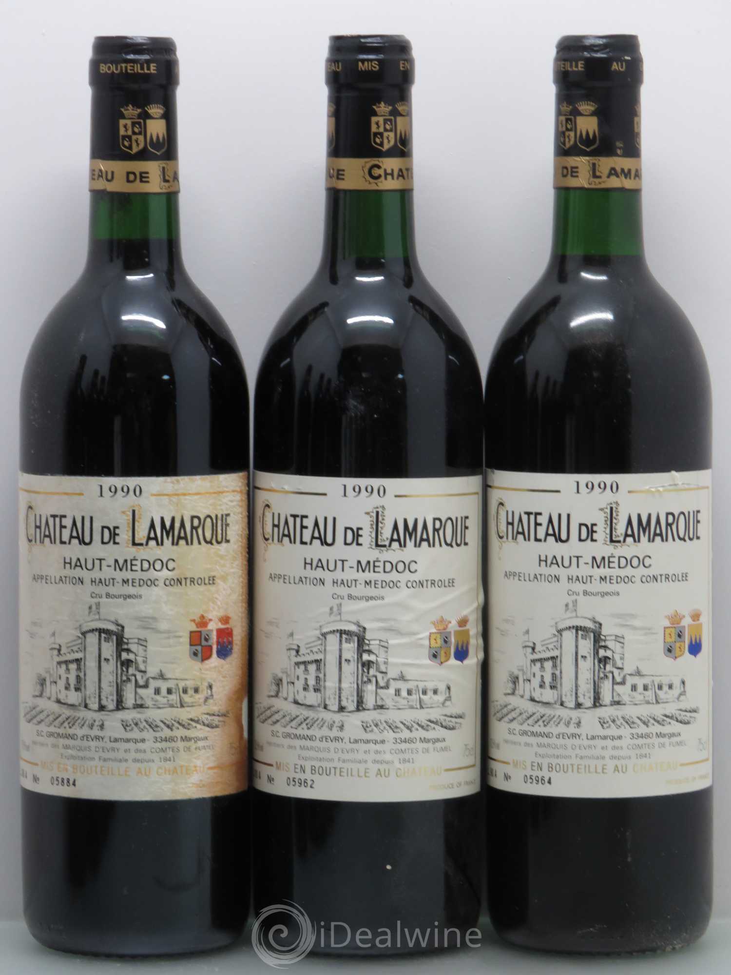 Château de Lamarque Cru Bourgeois 1990 - Lot de 12 bouteilles - 2