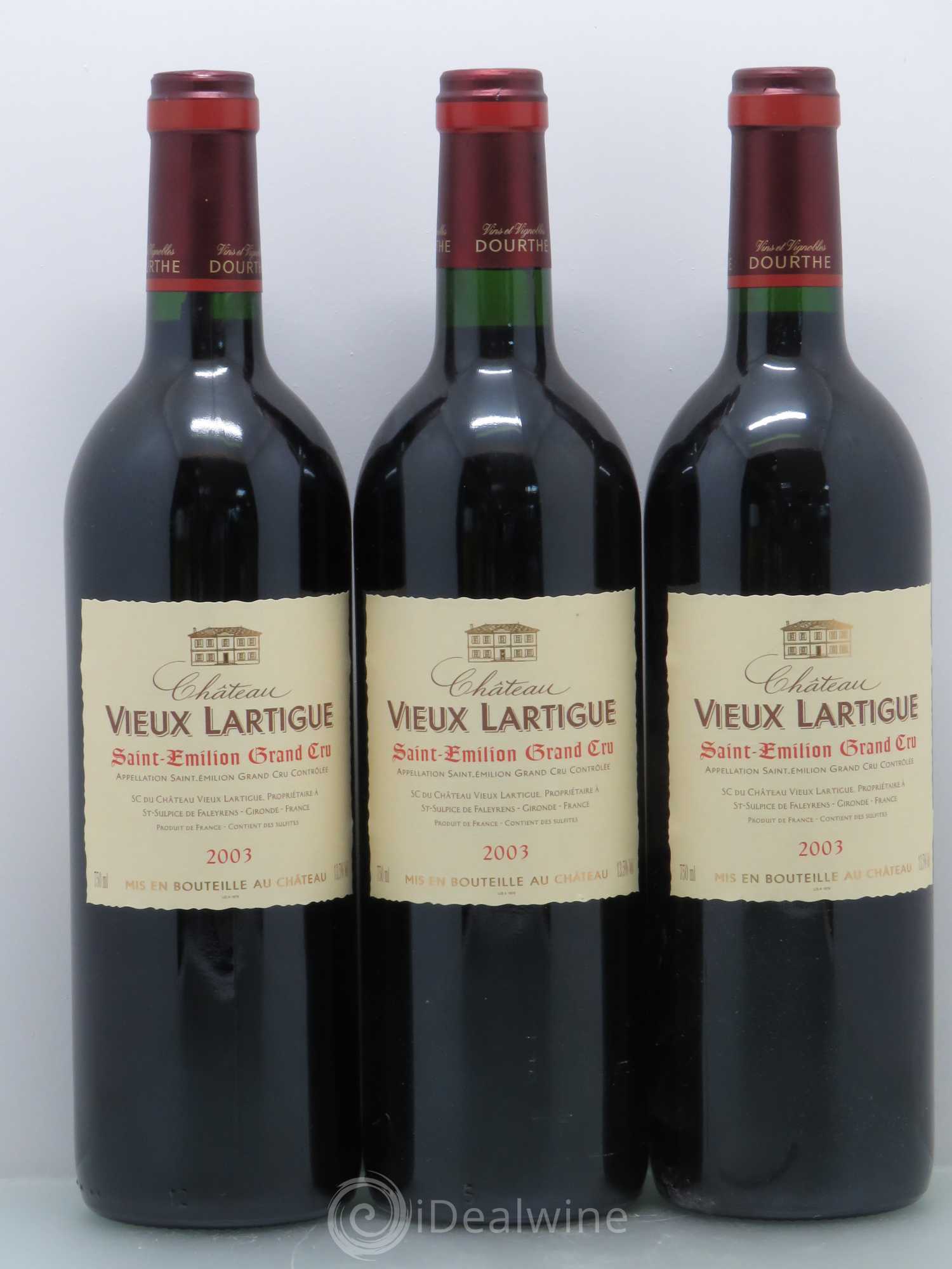 Saint-Émilion Château Vieux Lartigue 2003 - Posten von 6 Flaschen - 2