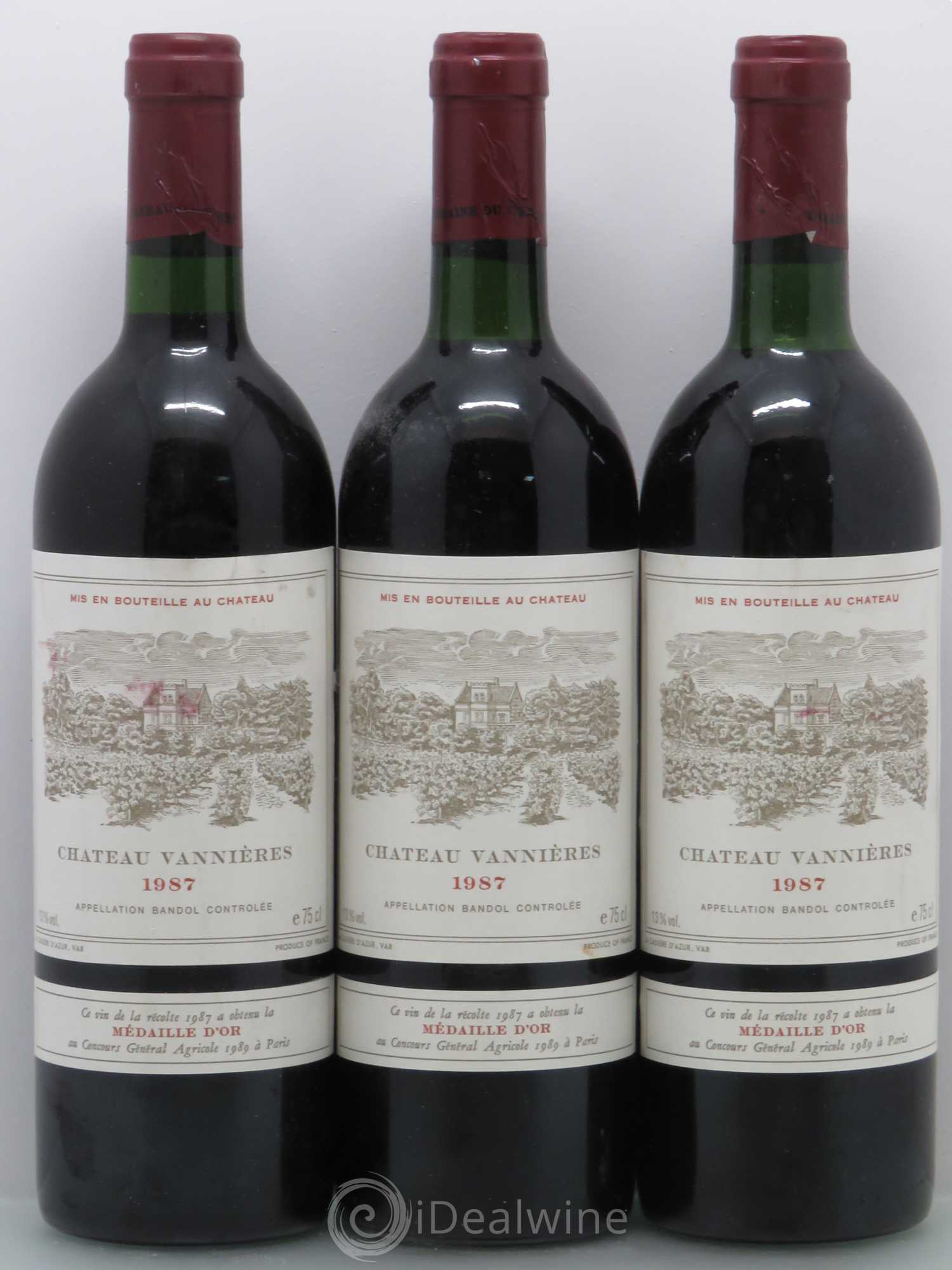 Bandol Château Vannières Éric et Charles-Éric Boisseaux 1987 - Lot de 6 bouteilles - 2