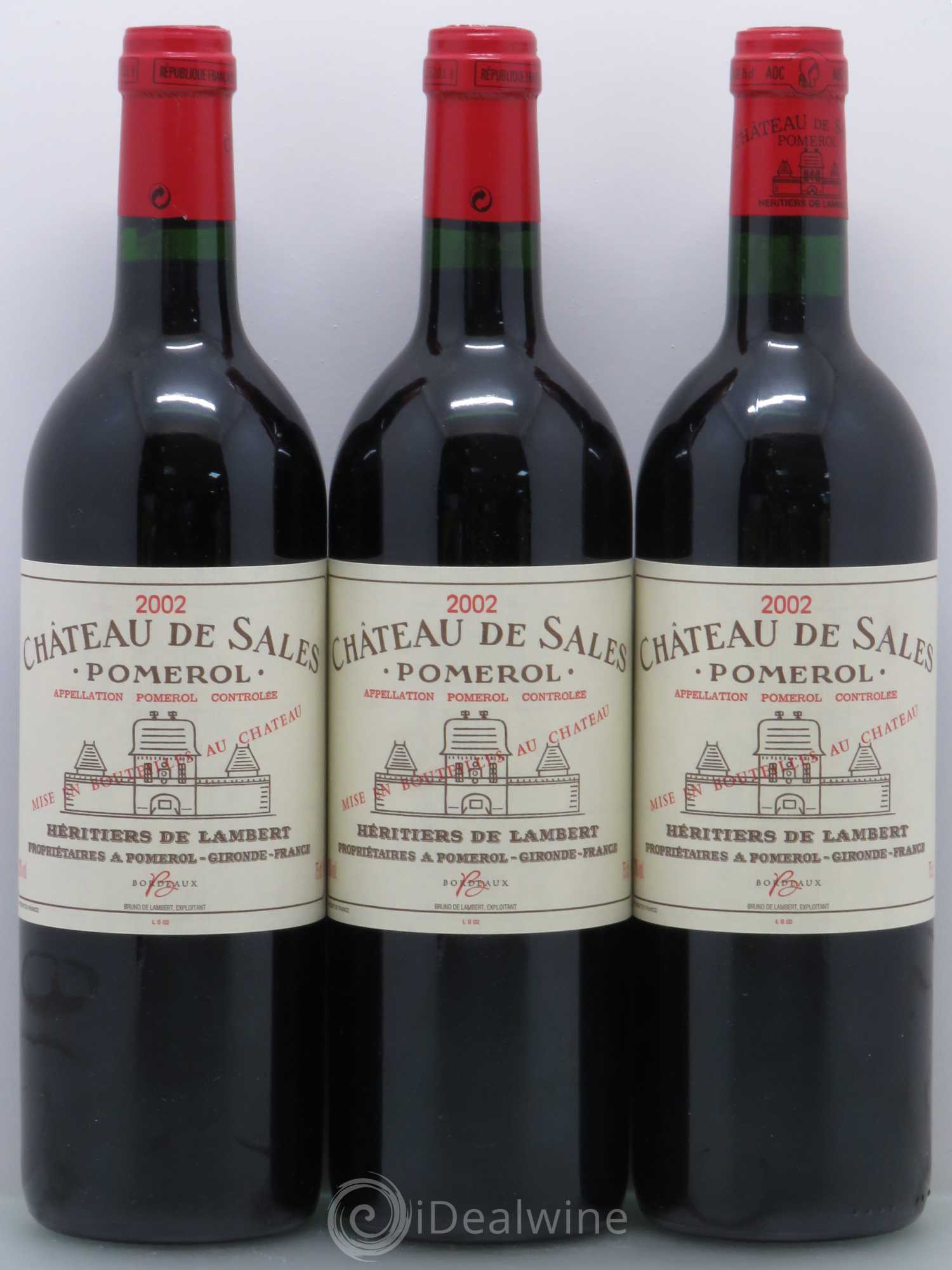 Château de Sales 2002 - Lot de 3 bouteilles - 0