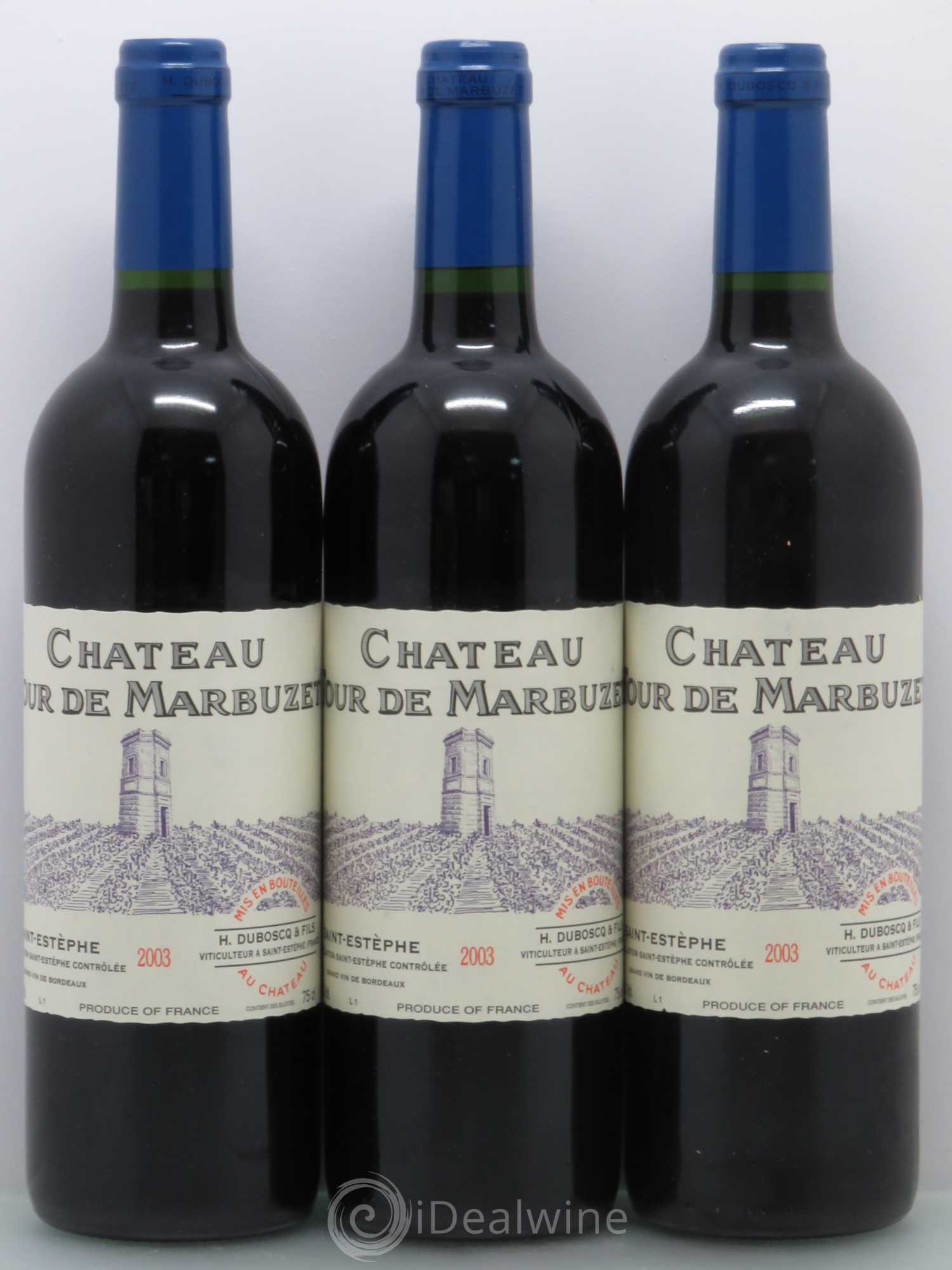 Saint-Estèphe Tour de Marbuzet 2003 - Posten von 6 Flaschen - 1