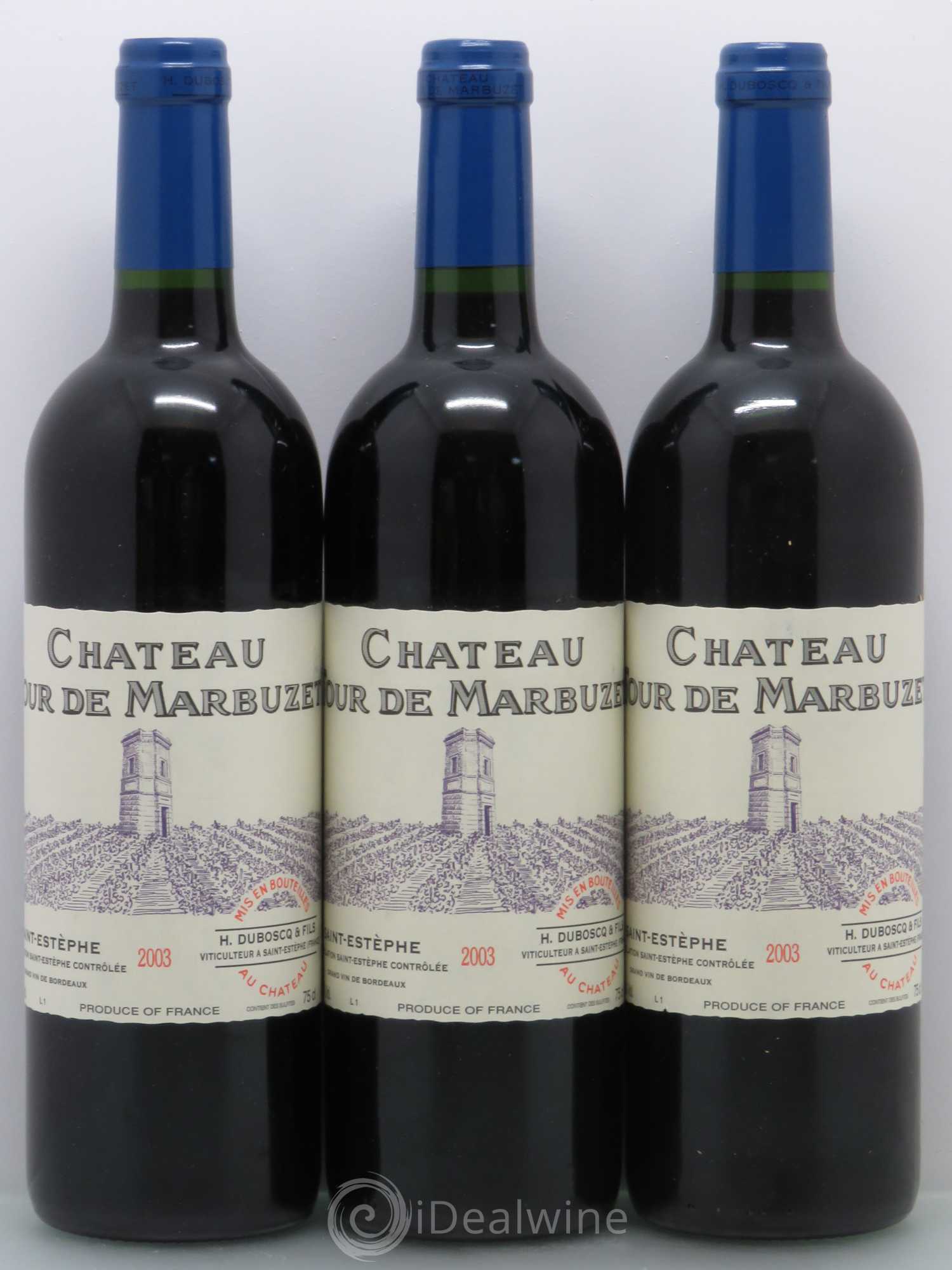 Saint-Estèphe Tour de Marbuzet 2003 - Posten von 6 Flaschen - 2