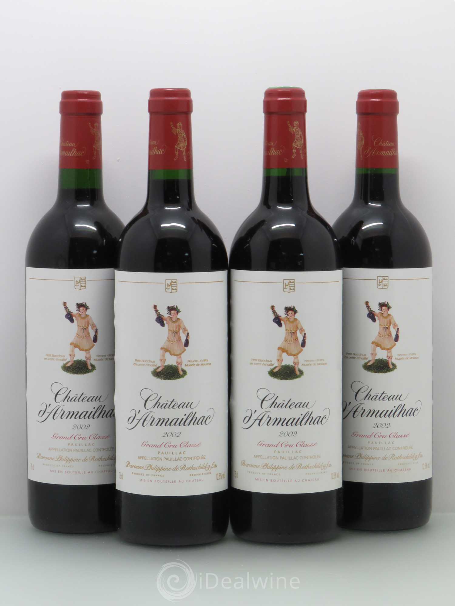 Château d' Armailhac - Mouton Baron(ne) Philippe 5ème Grand Cru Classé 2002 - Lot de 10 bouteilles - 1