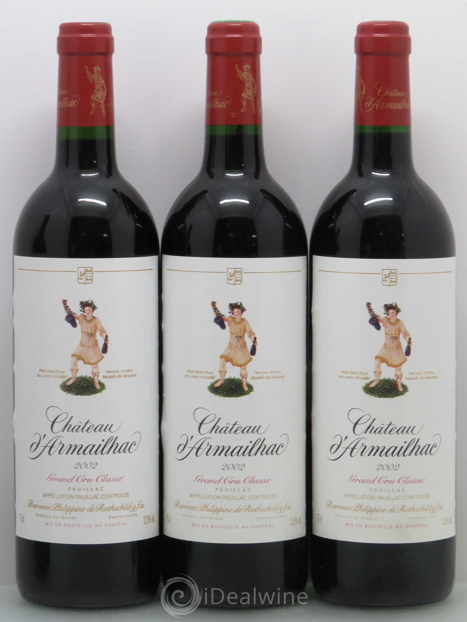 Château d' Armailhac - Mouton Baron(ne) Philippe 5ème Grand Cru Classé 2002 - Lot de 10 bouteilles - 2