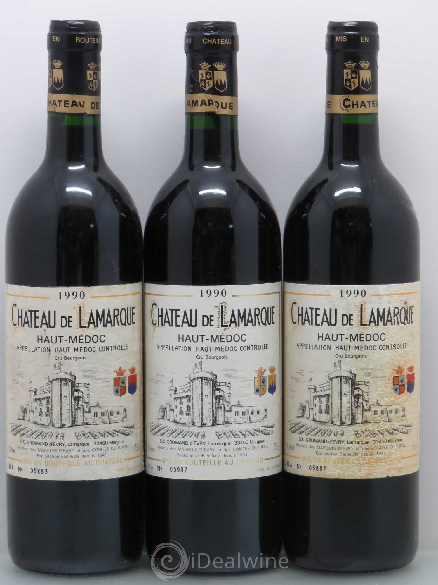 Château de Lamarque Cru Bourgeois 1990 - Lot de 6 bouteilles - 2