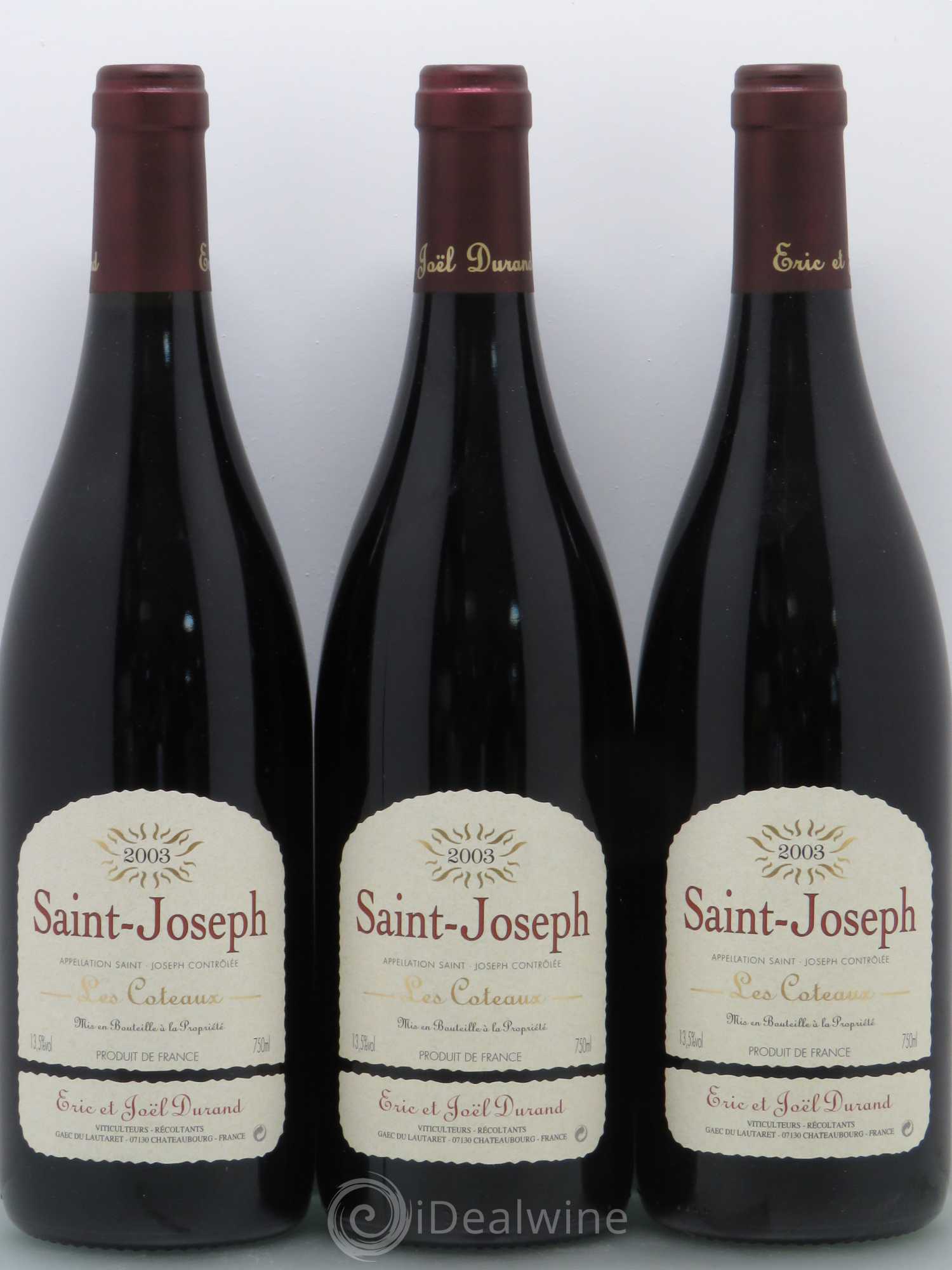 Saint-Joseph Les Coteaux Durand 2003 - Posten von 12 Flaschen - 1