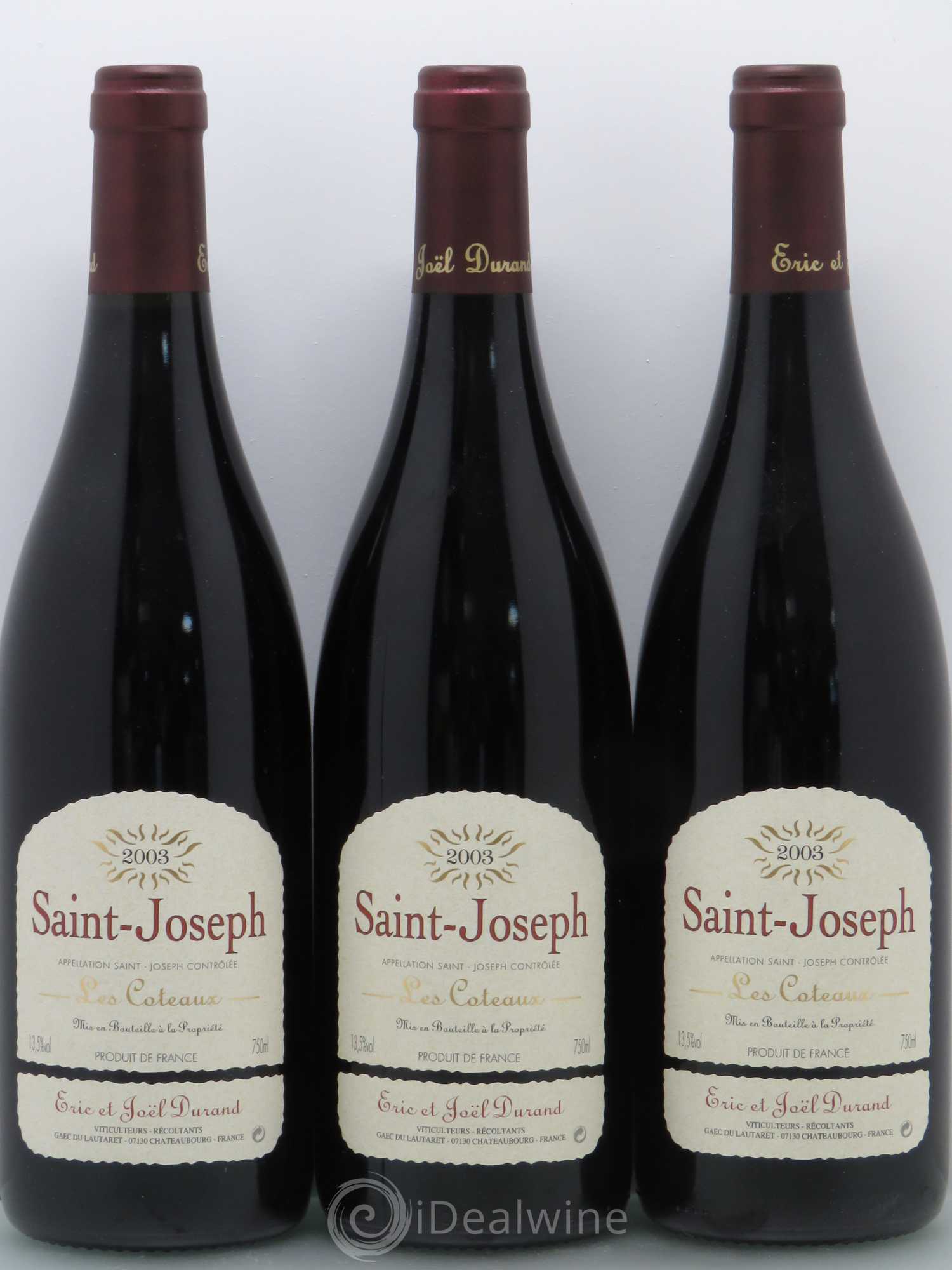 Saint-Joseph Les Coteaux Durand 2003 - Posten von 12 Flaschen - 3