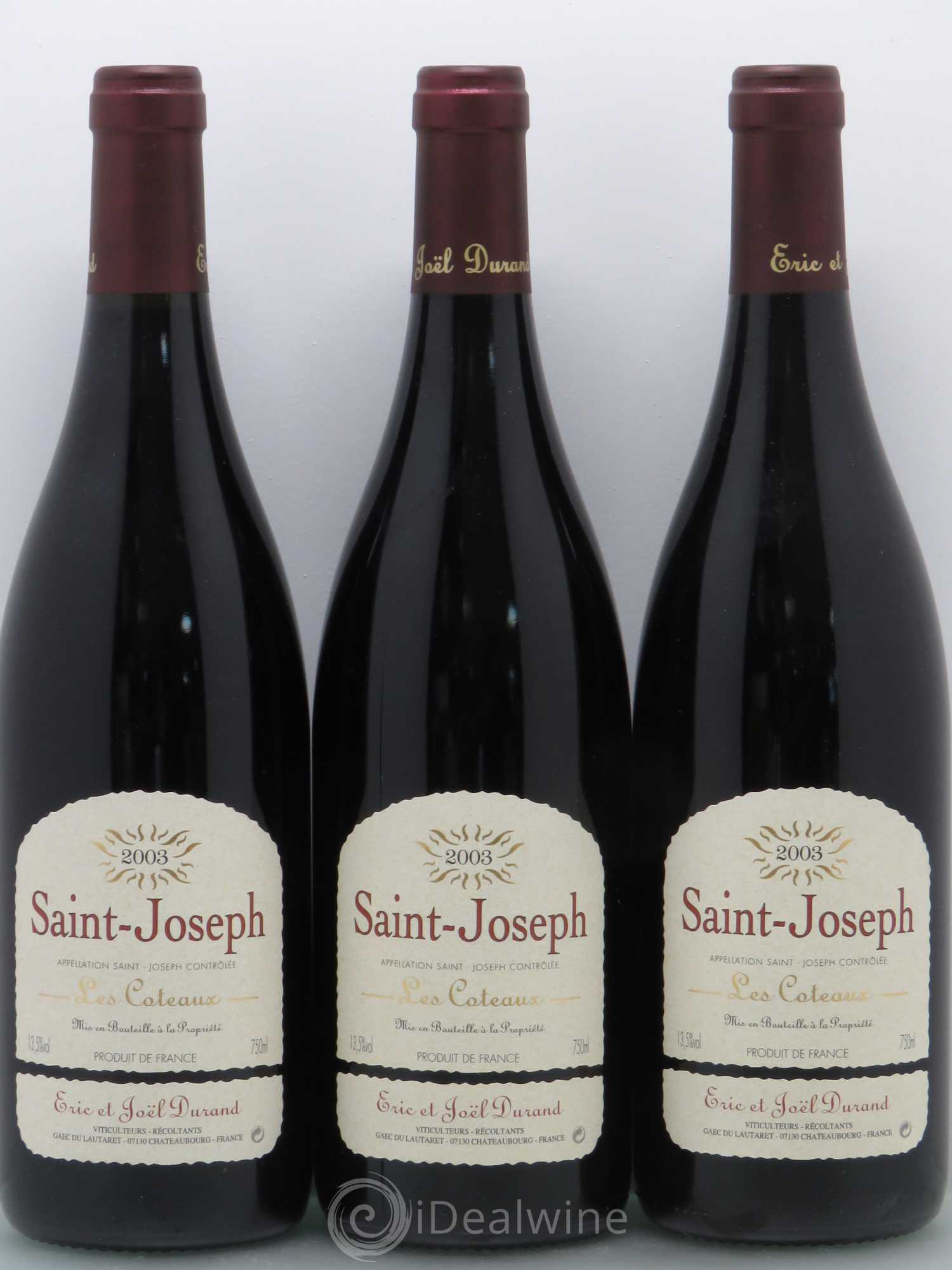 Saint-Joseph Les Coteaux Durand 2003 - Posten von 12 Flaschen - 4