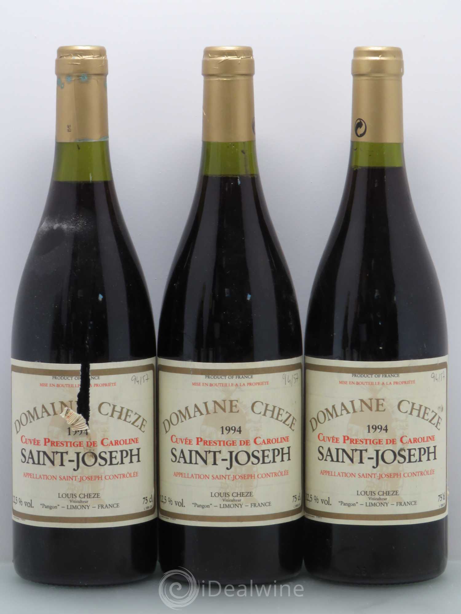 Saint-Joseph Caroline Louis Cheze (Domaine) Prestige de Caroline 1994 - Lot de 6 bouteilles - 1