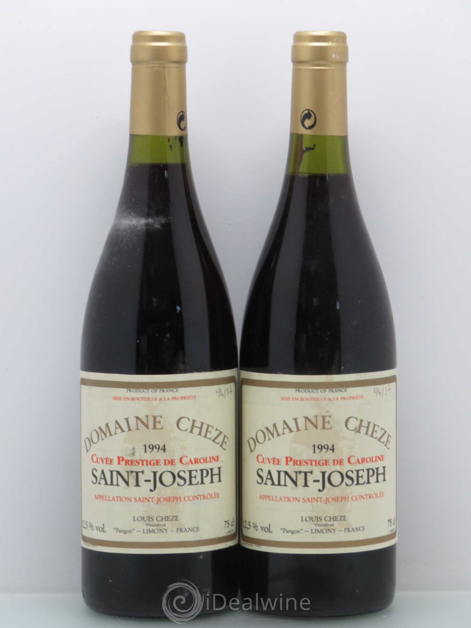 Saint-Joseph Caroline Louis Cheze (Domaine) Prestige de Caroline 1994 - Lot de 2 bouteilles - 0