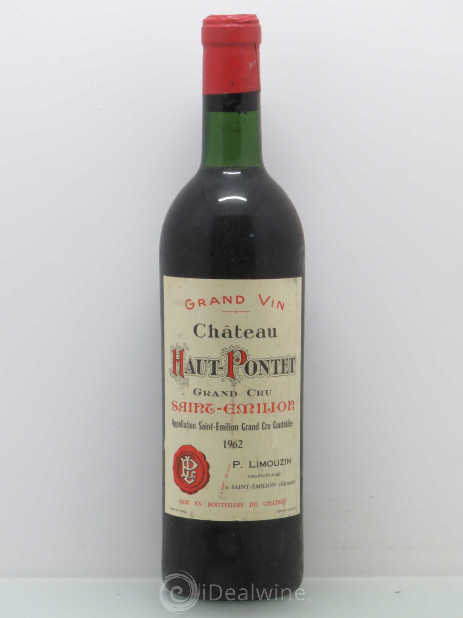 Saint-Émilion Chateau Haut Pontet 1962 - Posten von 1 Flasche - 0