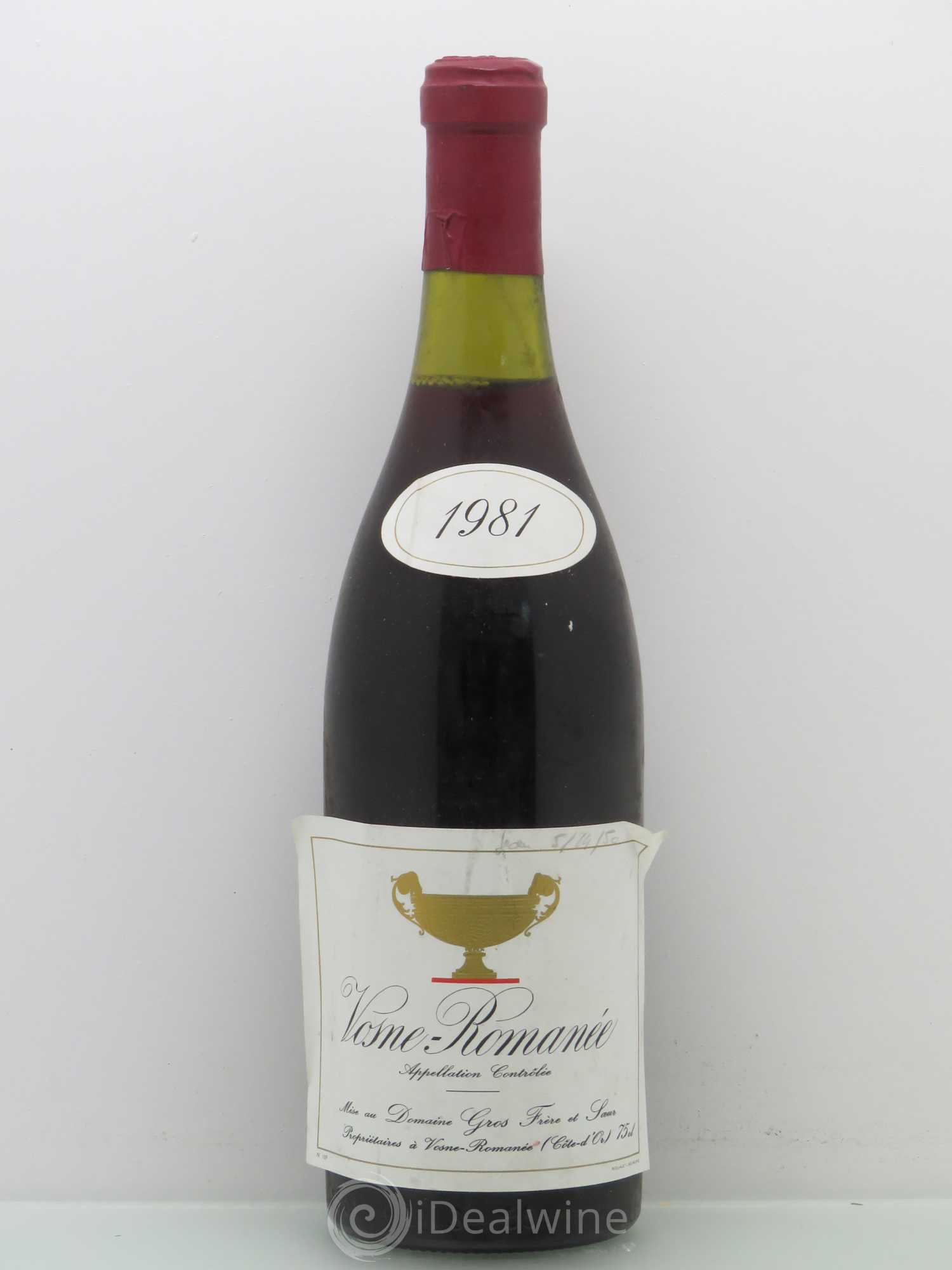 Vosne-Romanée Gros Frère & Soeur 1981 - Lot de 1 bouteille - 0