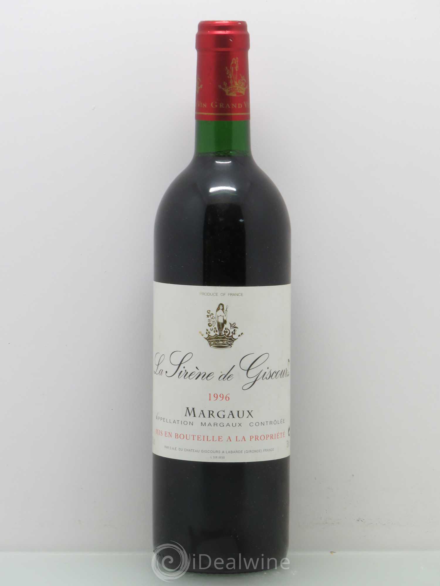 La Sirène de Giscours 1996 - Lot de 1 bouteille - 0