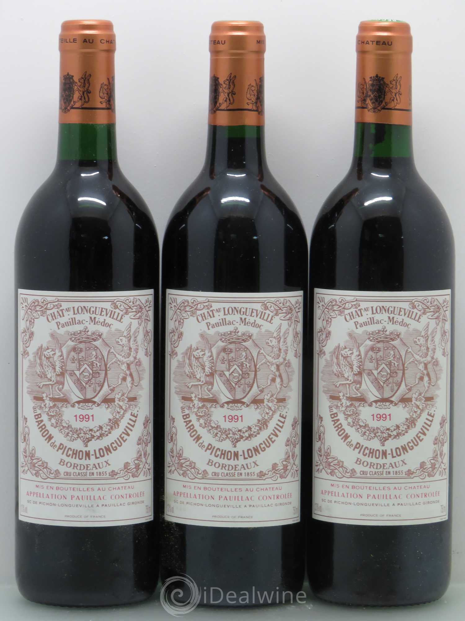 Pauillac Château Longueville Baron Pichon Longueville 1991 - Posten von 5 Flaschen - 1