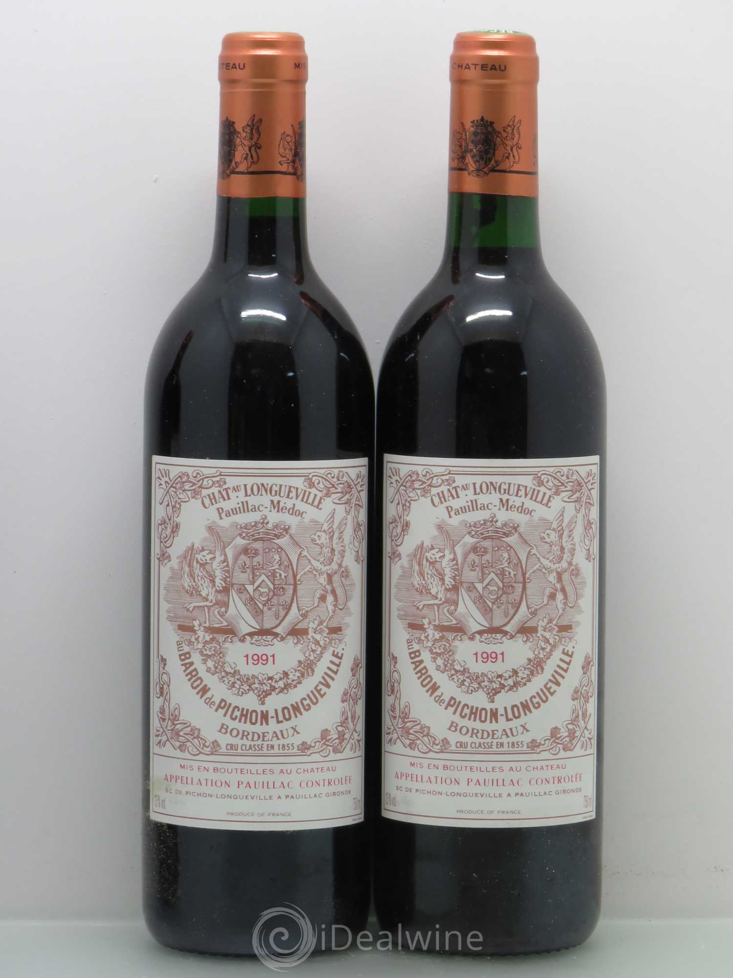 Pauillac Château Longueville Baron Pichon Longueville 1991 - Posten von 5 Flaschen - 2