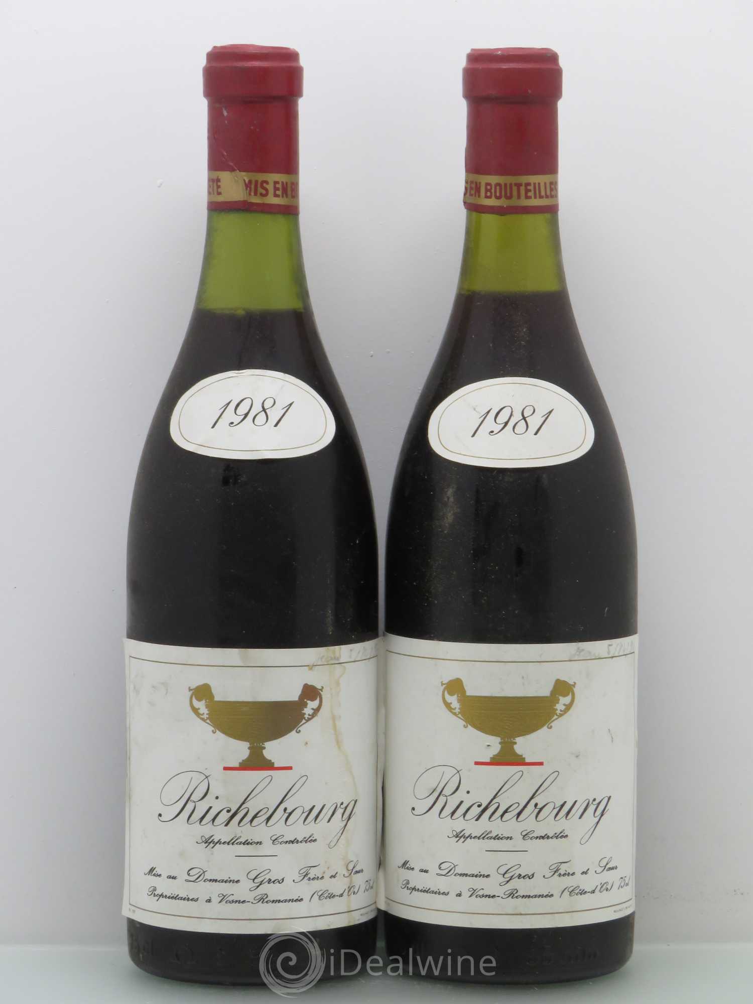 Richebourg Grand Cru Gros Frère & Soeur 1981 - Lot de 2 bouteilles - 0