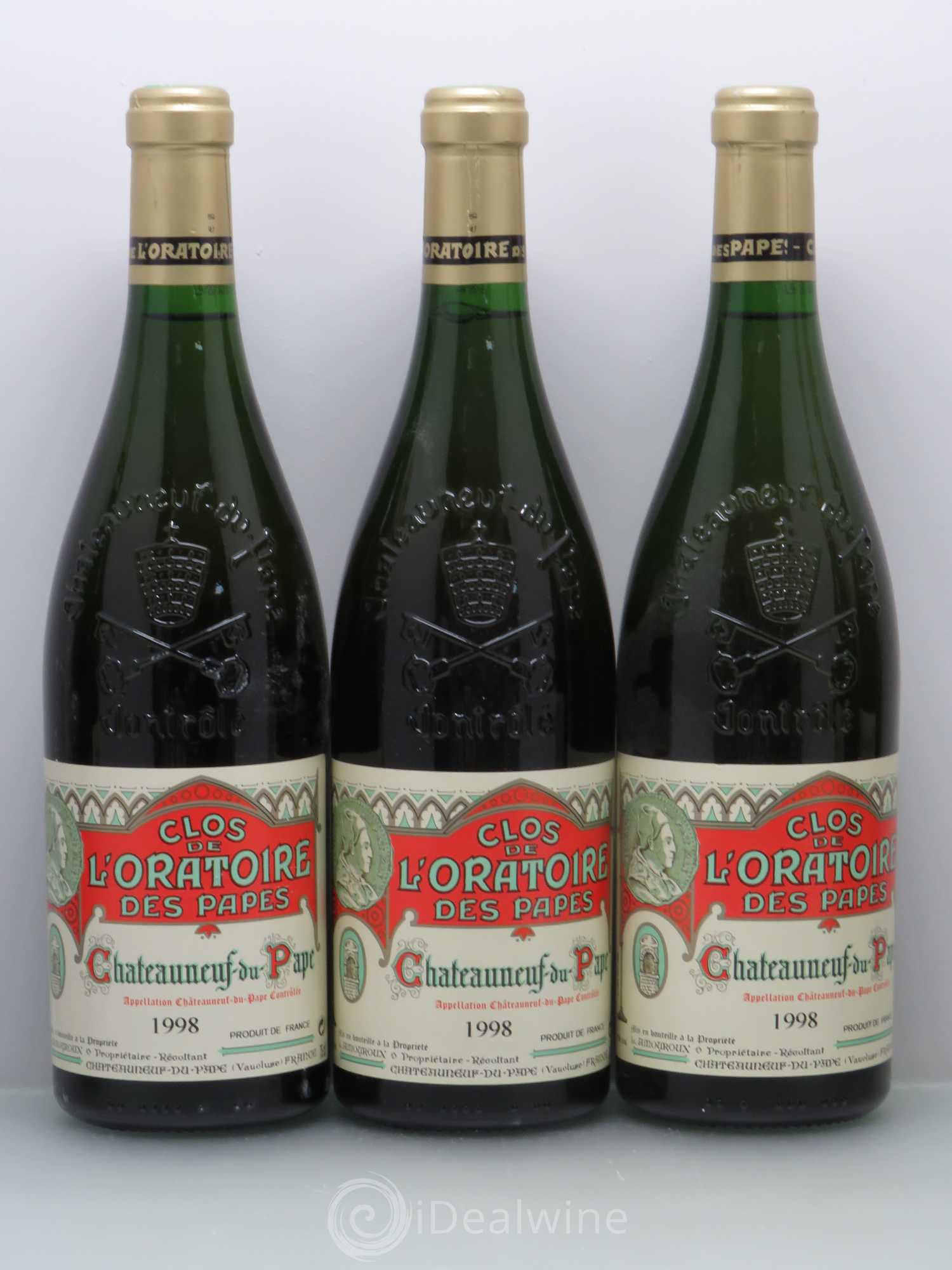 Châteauneuf-du-Pape Clos de l'Oratoire des Papes 1998 - Lot de 6 bouteilles - 1