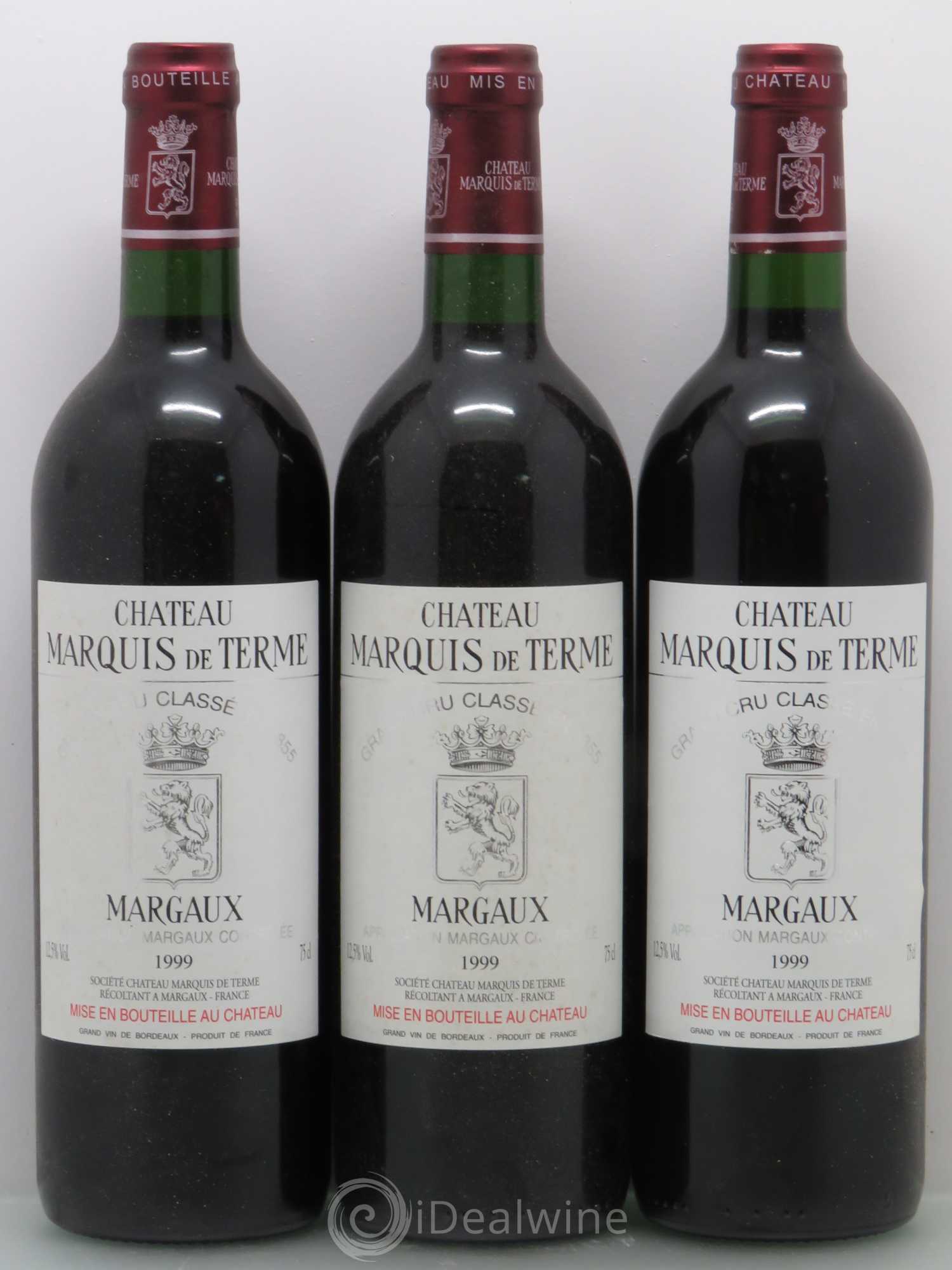 Château Marquis de Terme 4ème Grand Cru Classé 1999 - Lot de 6 bouteilles - 1