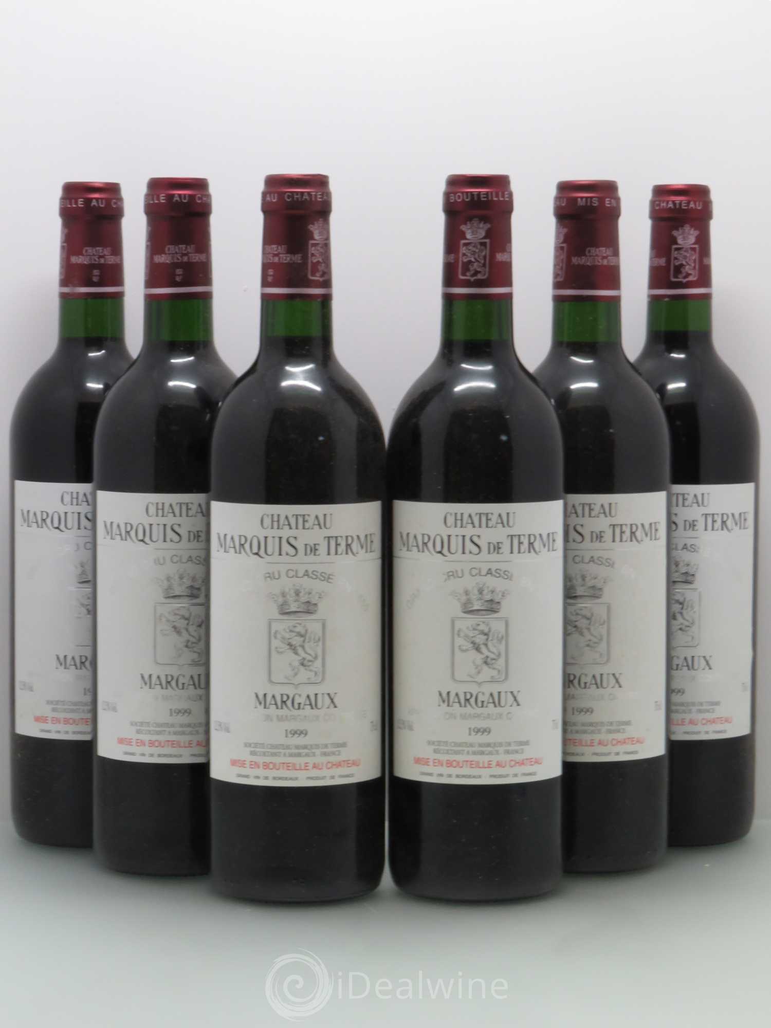 Château Marquis de Terme 4ème Grand Cru Classé 1999 - Lot de 6 bouteilles - 0