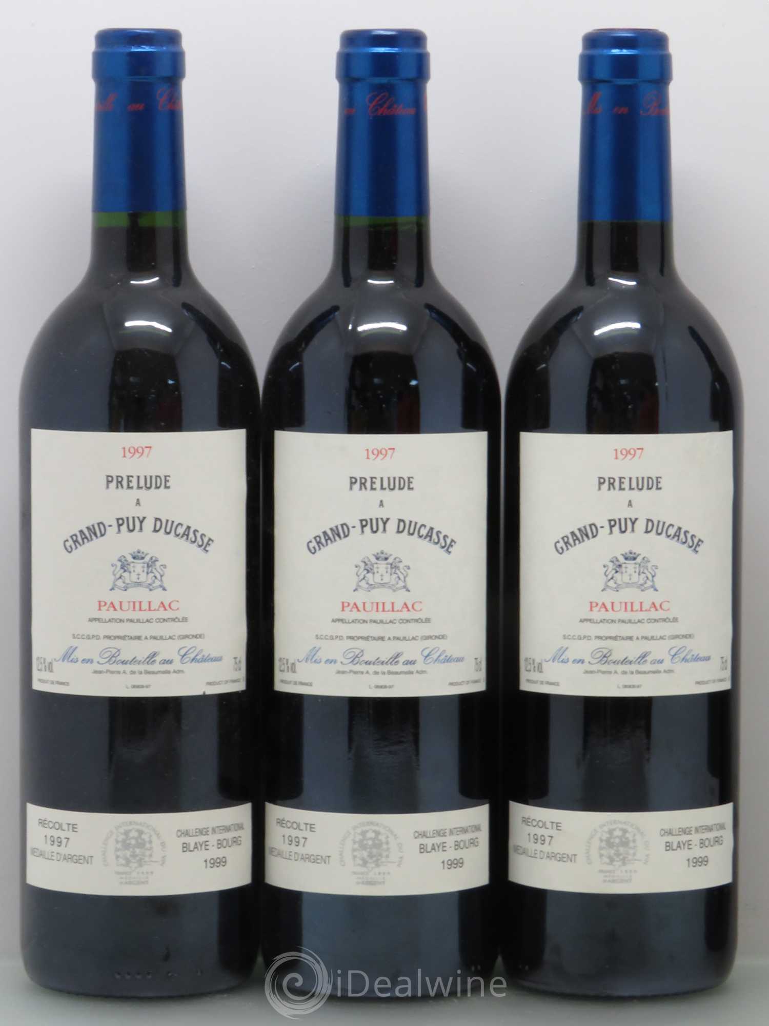 Prélude à Grand Puy Ducasse Second Vin 1997 - Lot of 6 bottles - 1