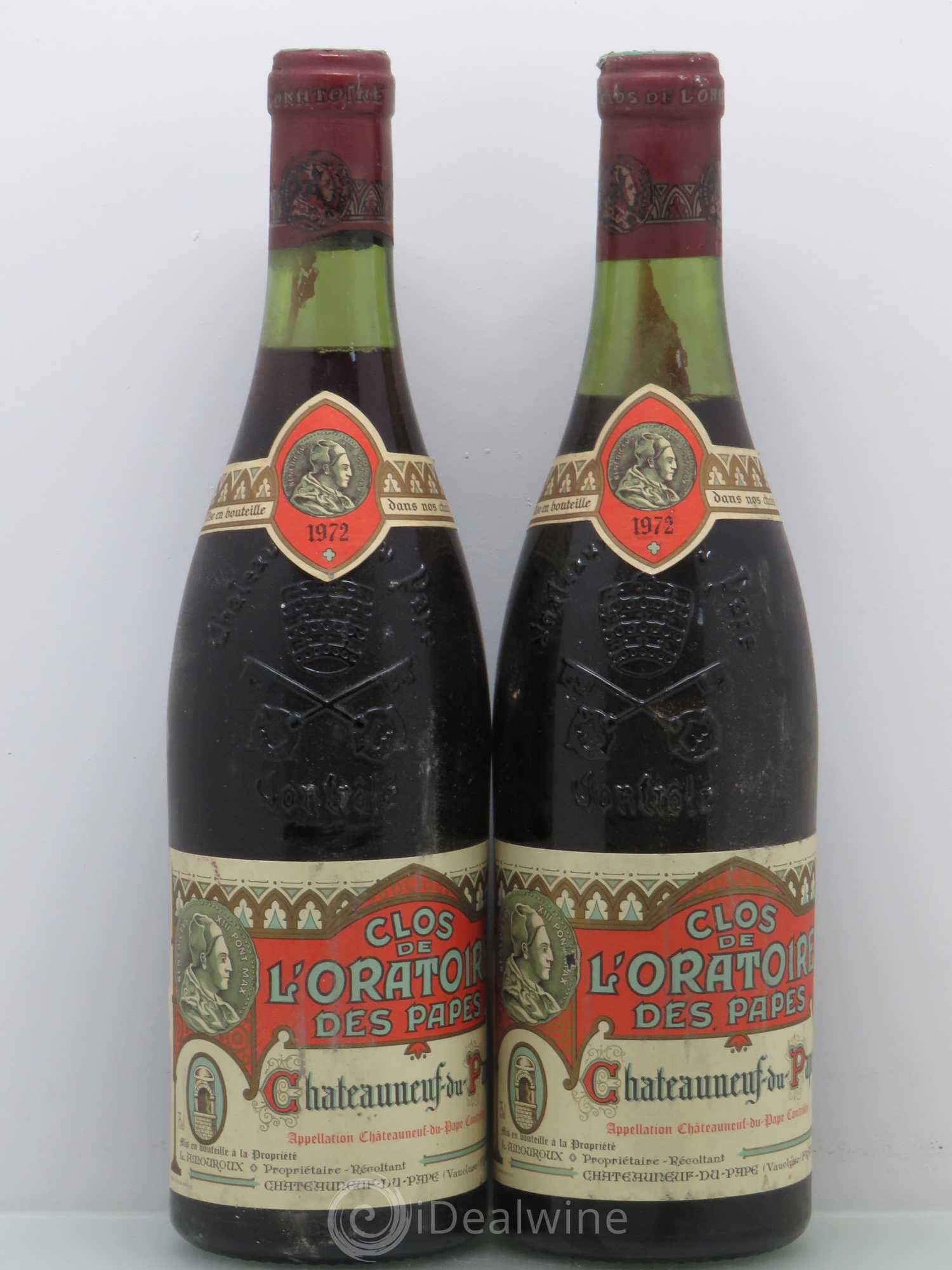 Châteauneuf-du-Pape Clos de l'Oratoire des Papes 1972 - Lot de 2 bouteilles - 0