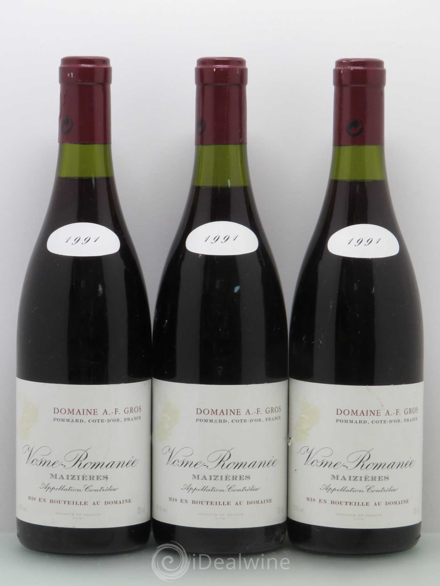 Vosne-Romanée Maizières A.-F. Gros 1991 - Lot de 6 bouteilles - 2