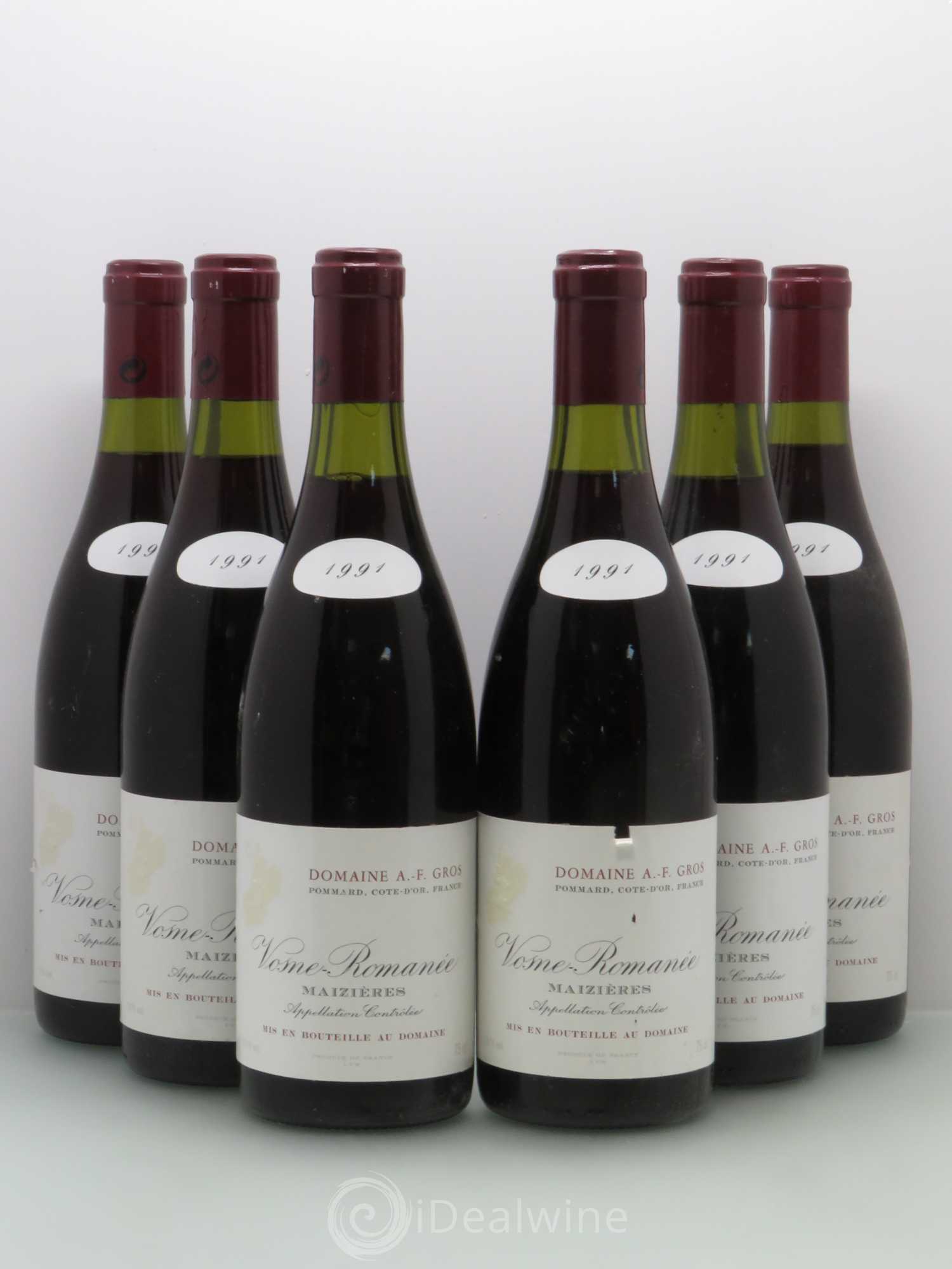 Vosne-Romanée Maizières A.-F. Gros 1991 - Lot de 6 bouteilles - 0