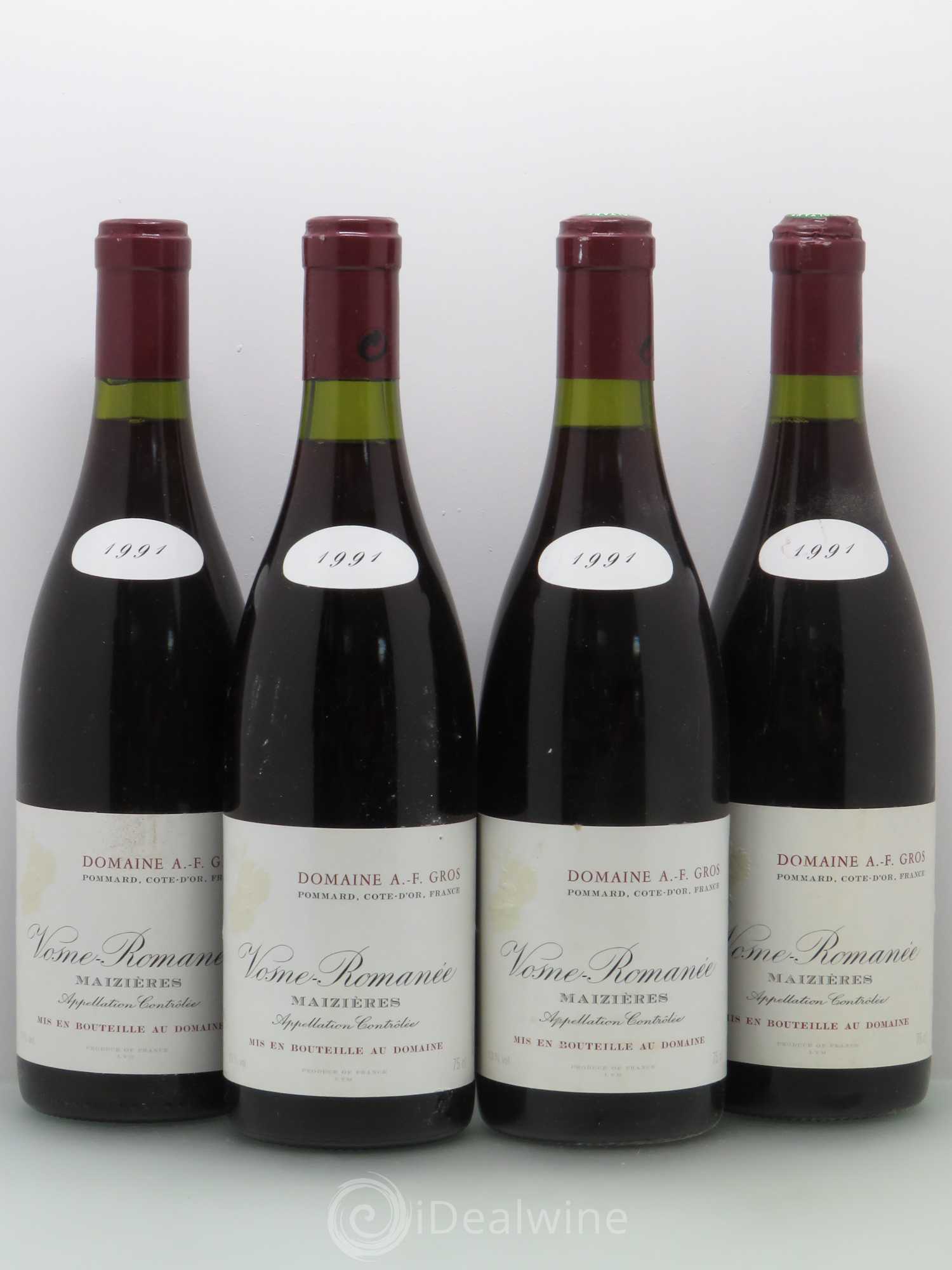 Vosne-Romanée Maizières A.-F. Gros 1991 - Lot de 4 bouteilles - 0