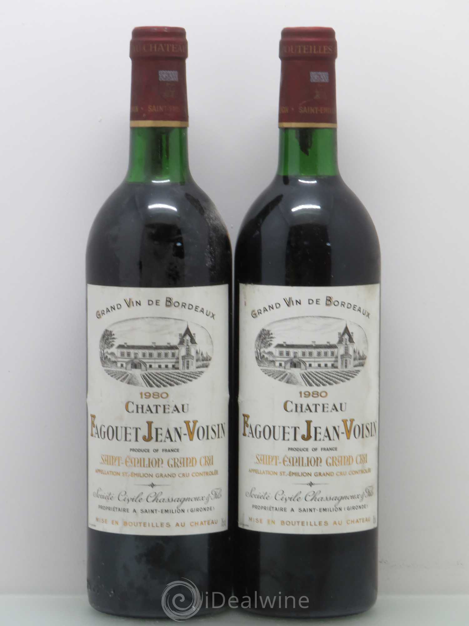 Saint-Émilion Chateau Fagouet Jean Voisin 1980 - Posten von 2 Flaschen - 0
