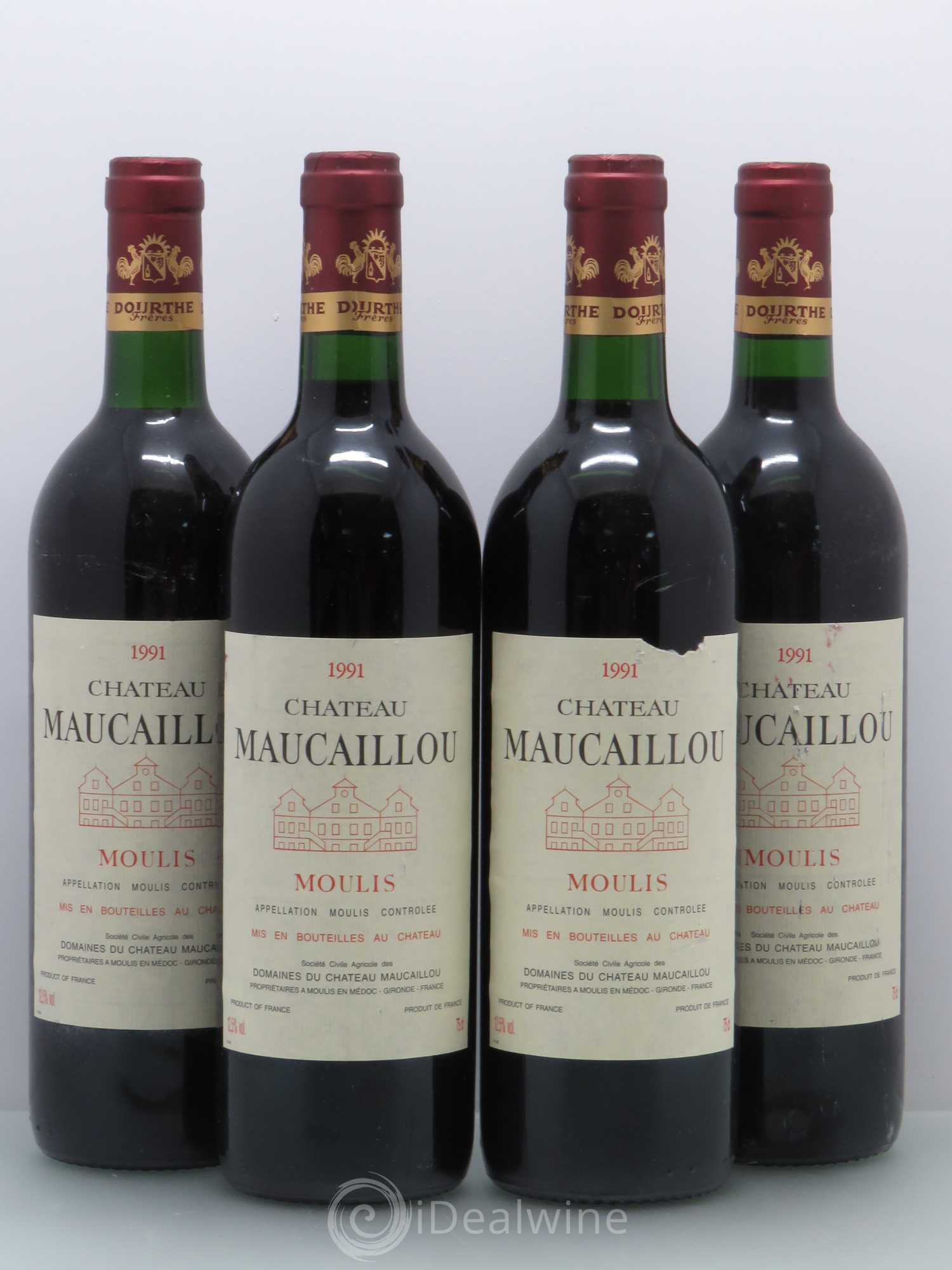 Château Maucaillou 1991 - Lot de 4 bouteilles - 0