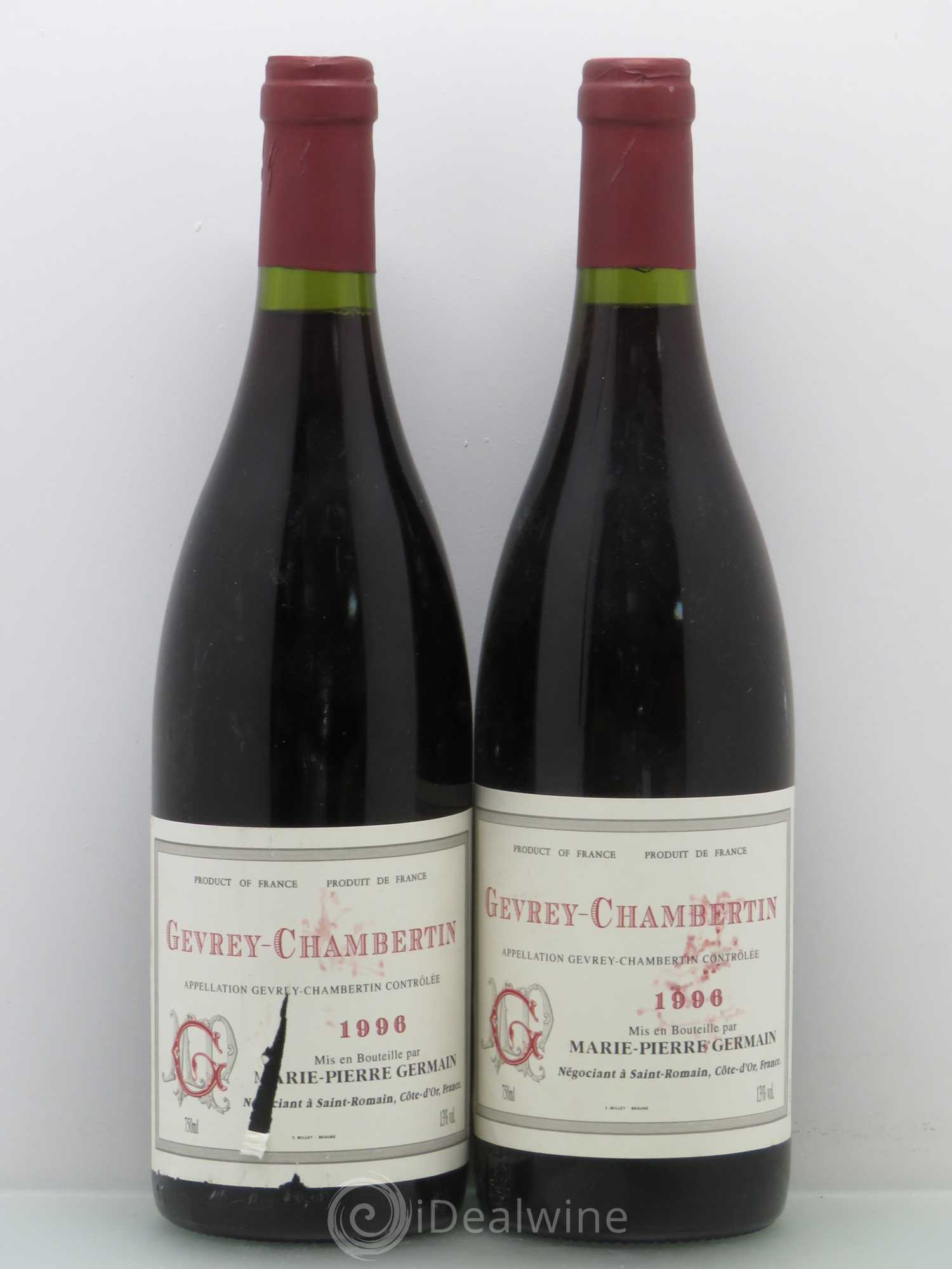 Gevrey-Chambertin Germain Marie Pierre 1996 - Posten von 2 Flaschen - 0