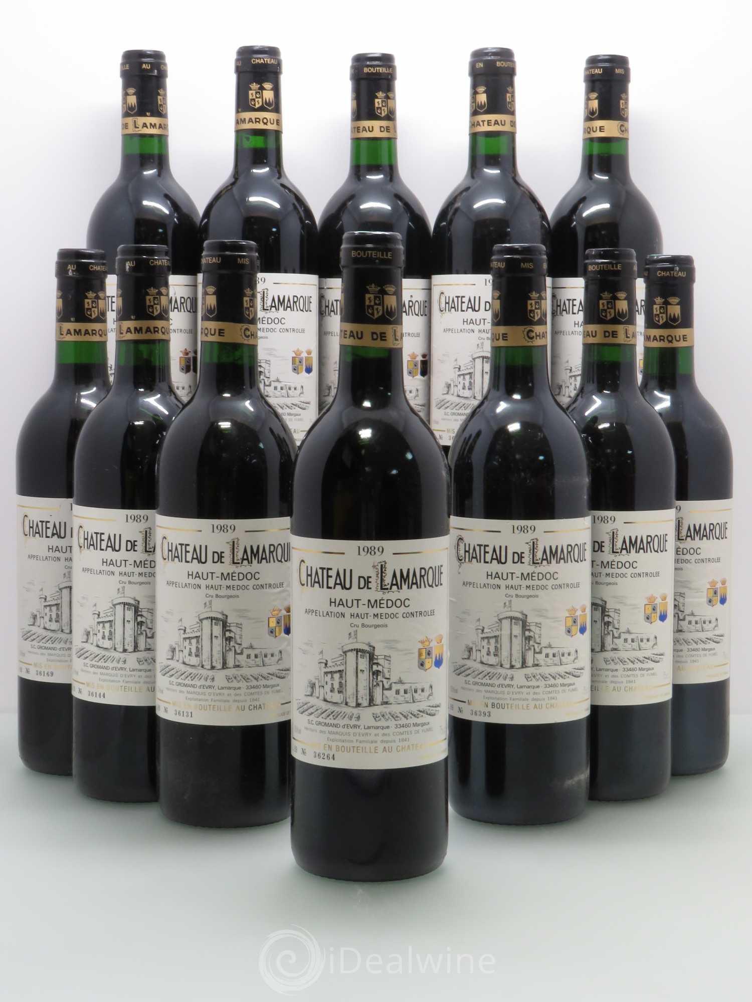 Château de Lamarque Cru Bourgeois 1989 - Lot de 12 bouteilles - 0