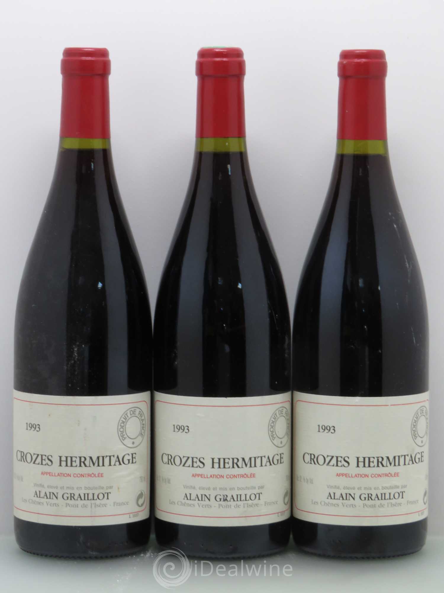 Crozes-Hermitage Domaine Graillot 1993 - Lot de 3 bouteilles - 0