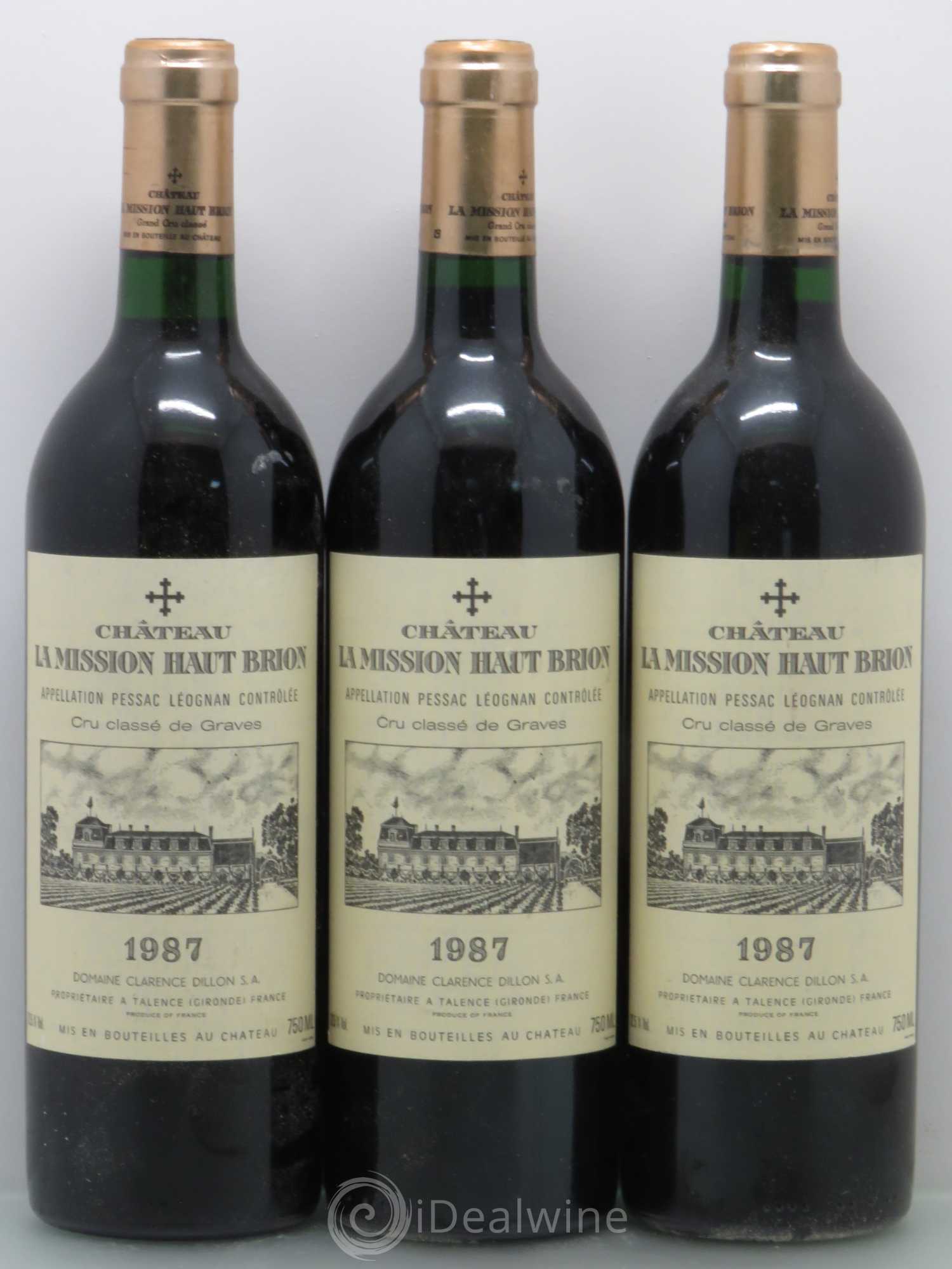 Château la Mission Haut-Brion Cru Classé de Graves 1987 - Lot de 6 bouteilles - 2