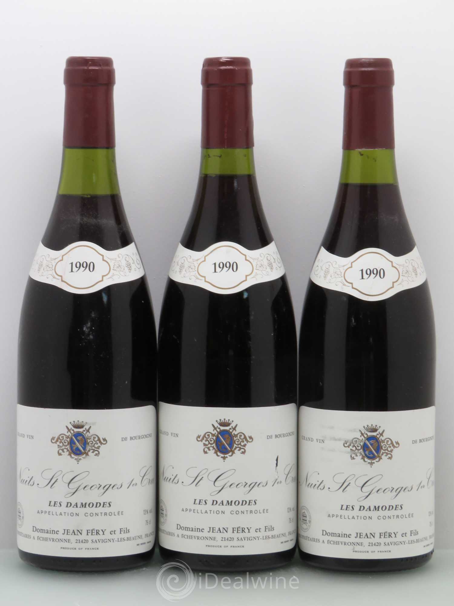 Nuits-Saint-Georges 1er Cru Damodes Jean Fery Et Fils 1990 - Posten von 3 Flaschen - 0