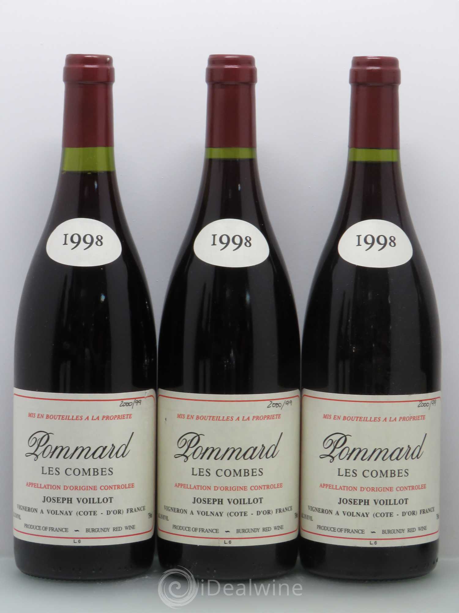 Pommard Les Combes Voillot 1998 - Posten von 6 Flaschen - 2